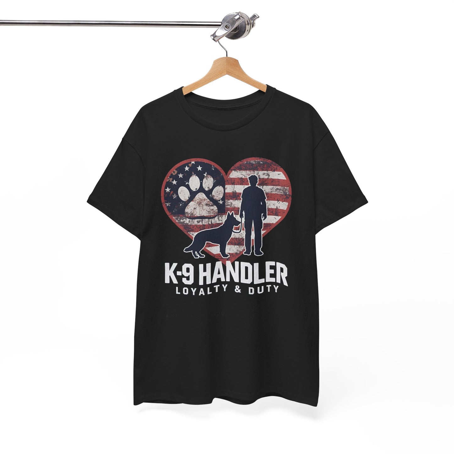 K-9 Handler Heart Tee | Loyalty & Duty T-Shirt | Dog Lover Gift, Police Support Shirt
