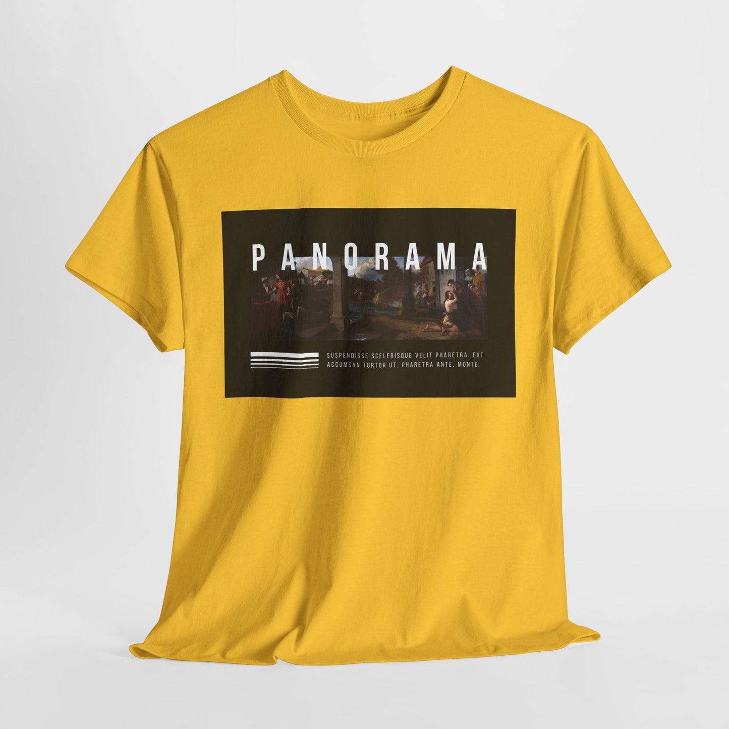 Panorama Unisex Heavy Cotton Tee | Comfortable Everyday Wear, Graphic Tee, Casual Style, Gift for Him/Her, Summer Vibes