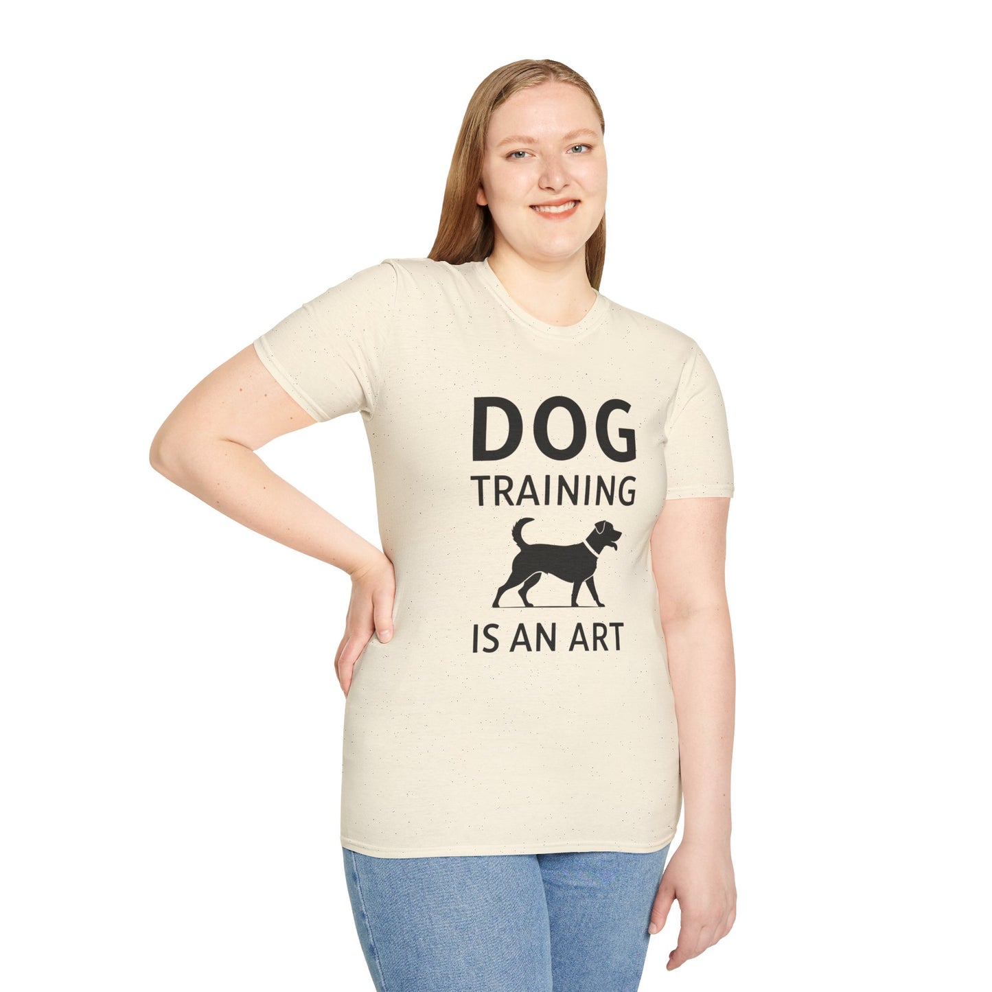 Dog Training is an Art Unisex Softstyle T-Shirt, Dog Lover Gift, Pet Training Apparel, Dog Owner Tee, Casual Wear, Gift for Dog Trainers
