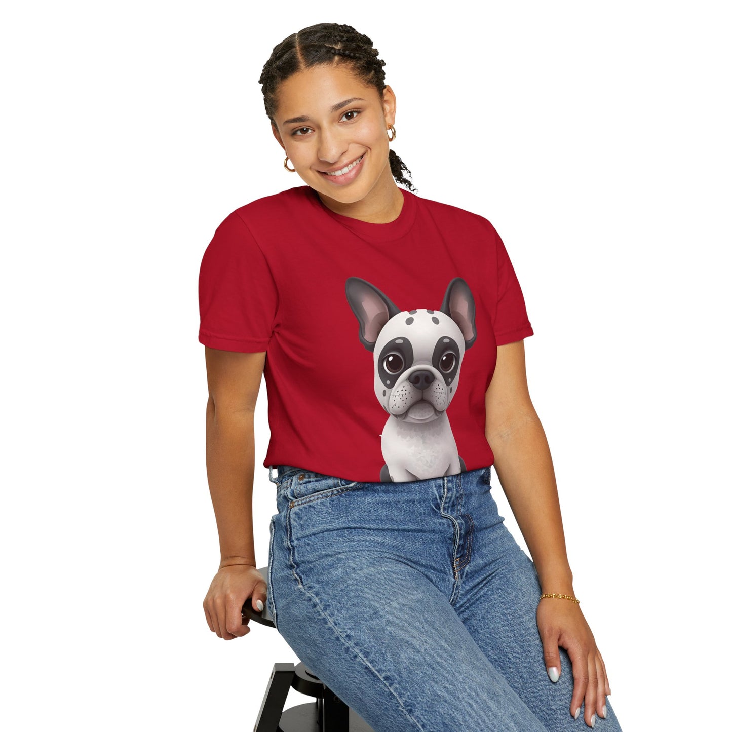Cute 3D Design French Bulldog Unisex T-shirt, Animal Lover Gift