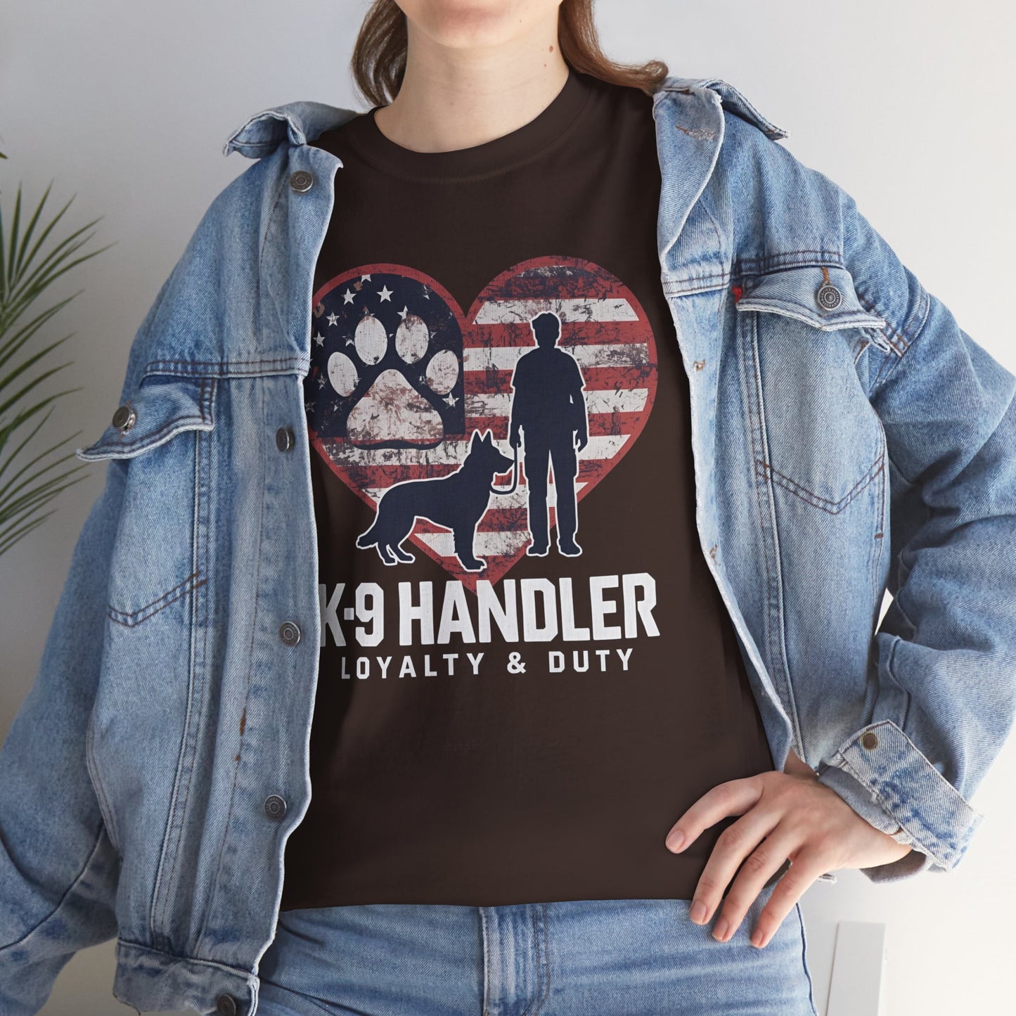 K-9 Handler Heart Tee | Loyalty & Duty T-Shirt | Dog Lover Gift, Police Support Shirt