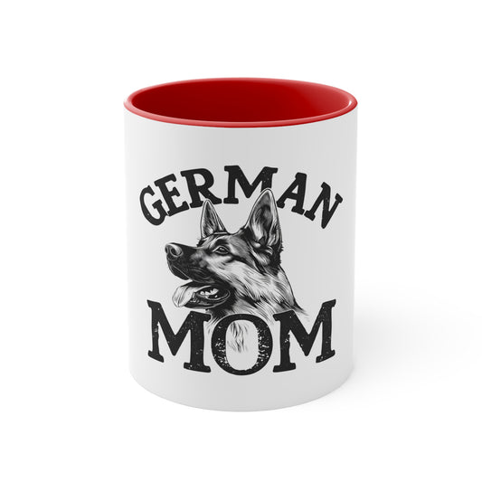 German Shepherd Mom Accent Mug - Perfect Gift for Dog Lovers, Pet Owner Mug, Animal Lover Coffee Cup, Unique Birthday Present, Dog Mom