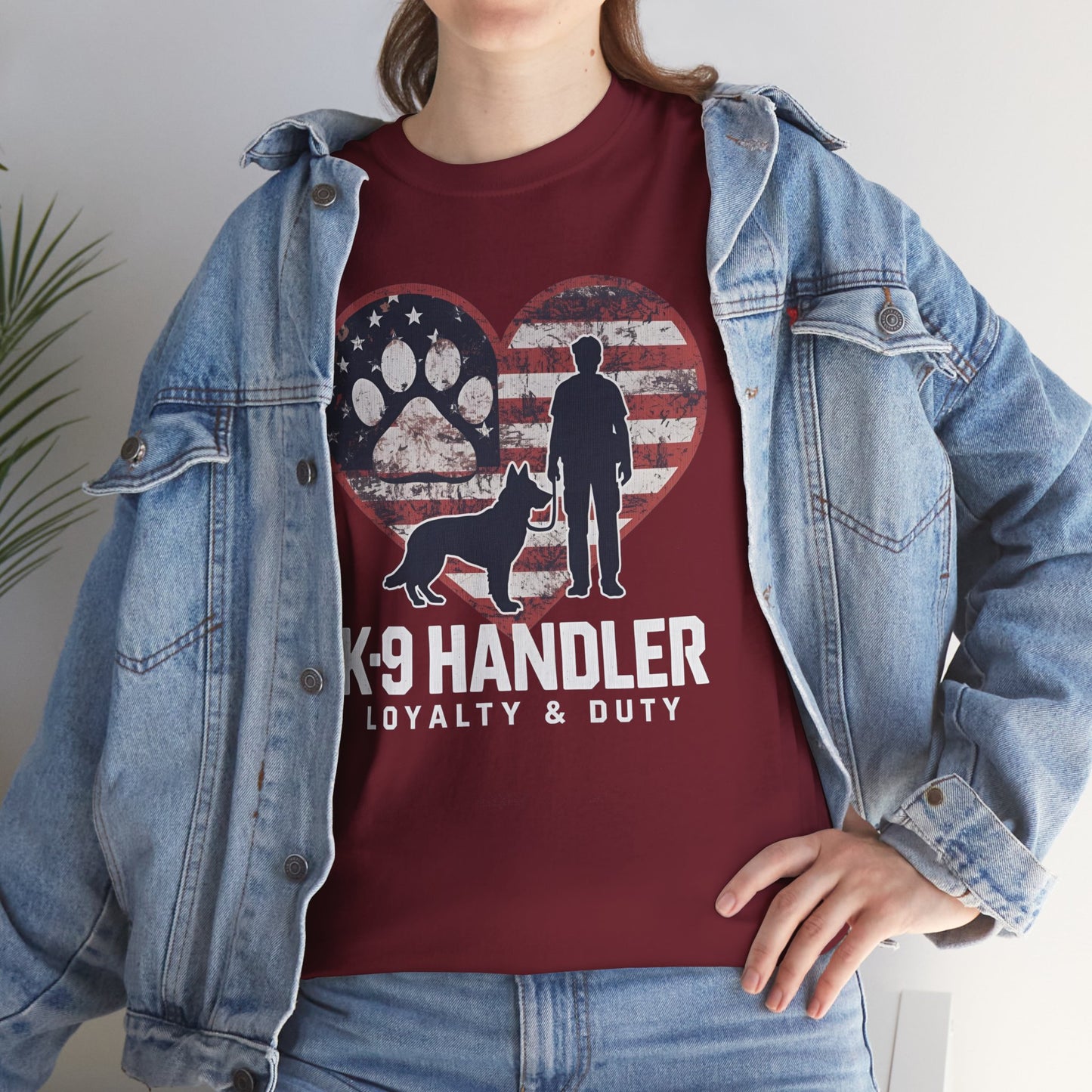 K-9 Handler Heart Tee | Loyalty & Duty T-Shirt | Dog Lover Gift, Police Support Shirt