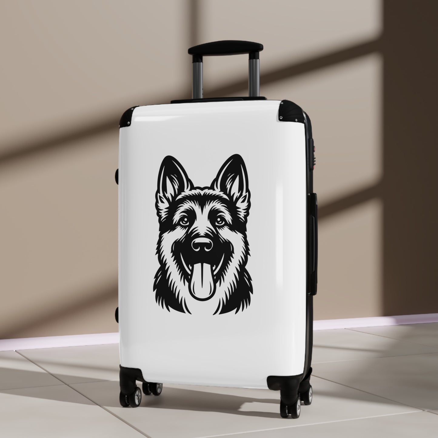 Dog Lover's Rolling Suitcase with German Shepherd Design