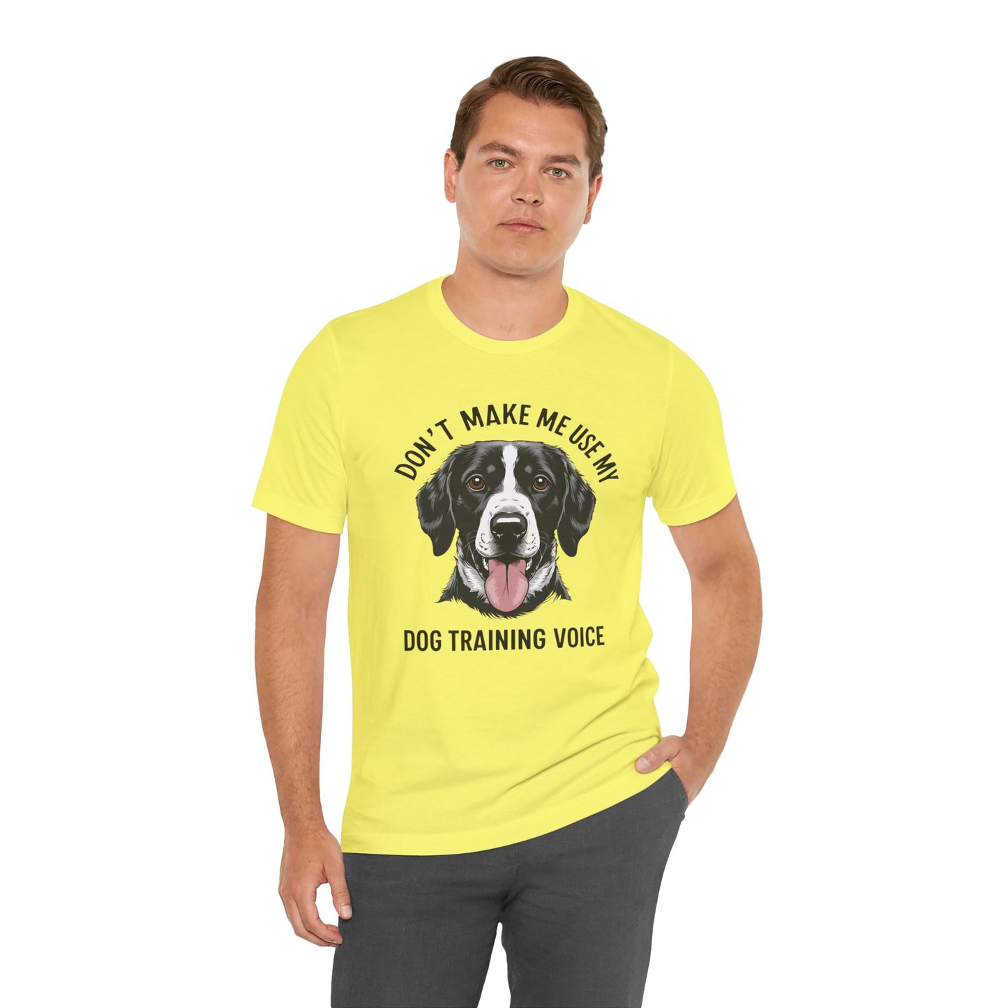 Dog Training T-Shirt - Don't Make Me Use My Dog Training Voice, Funny Pet Owner Gift, Canine Training Apparel