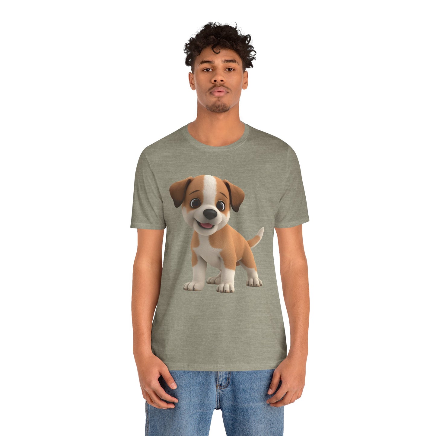 Cute Dog 3D Graphic Tee, Fun Animal Shirt, Dog Lover Gift, Playful Fashion Statement