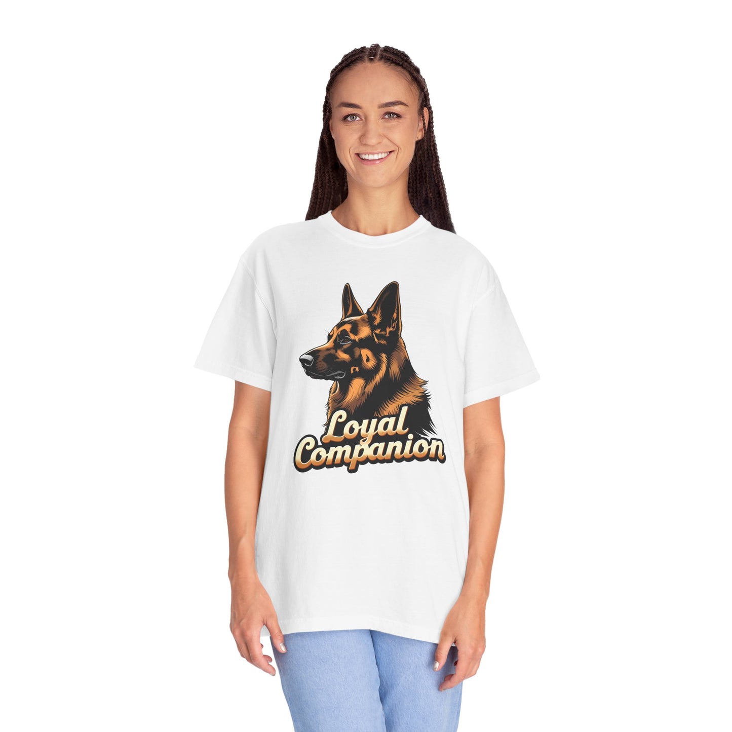 Loyal Companion German Shepherd Lover T-Shirt | Garment-Dyed Unisex Tee for Dog Enthusiasts, Dog Lovers, Gift for Dog Owners, Casual Wear