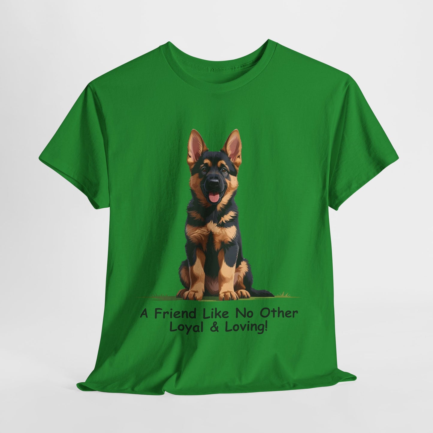 Adorable German Shepherd Puppy Lover Tee: A Friend Like No Other, Dog Owner Gift, Dog Mom Shirt, Gifts for Animal Lovers, Unisex Cotton T-shirt