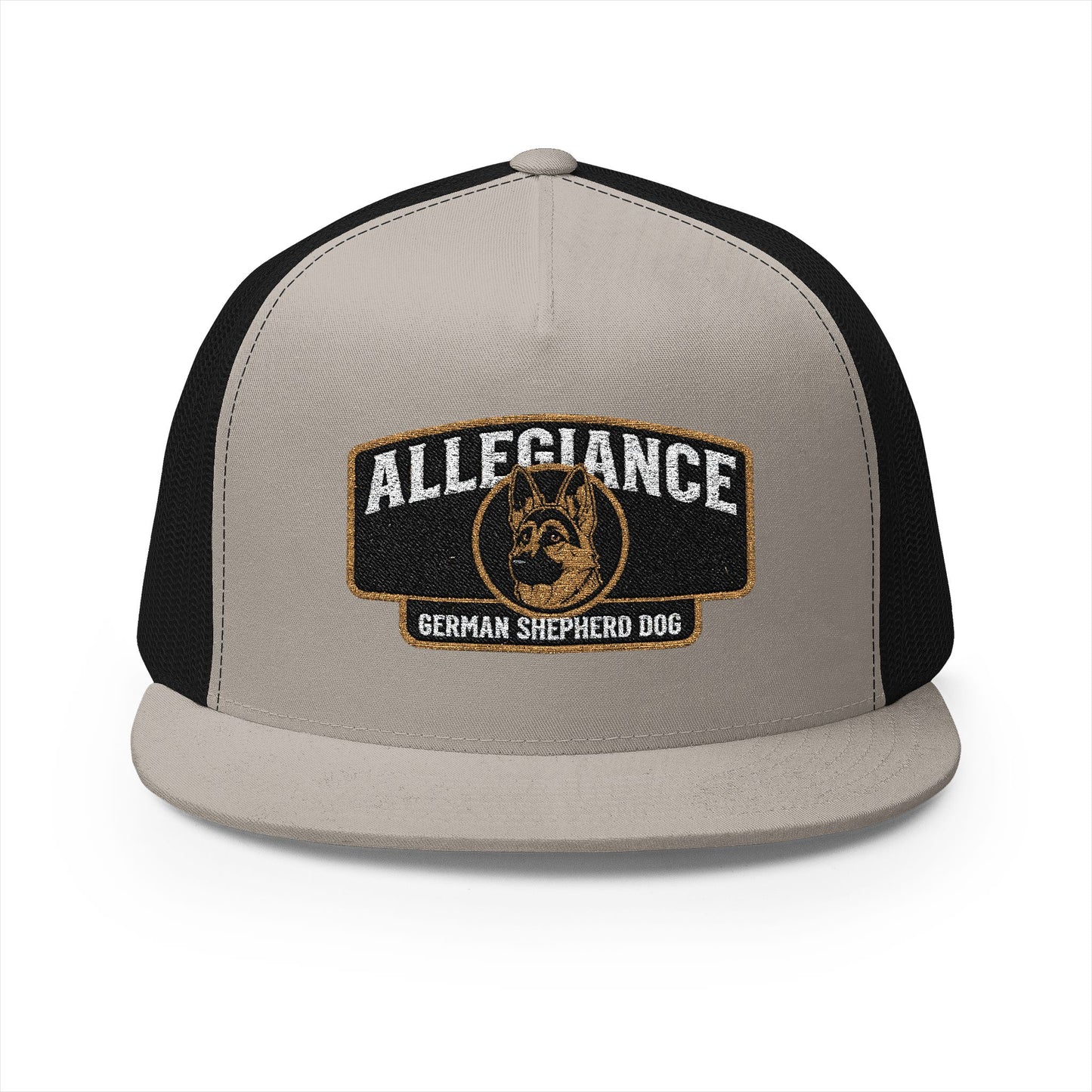 German Shepherd Embroidered 5 Panel Trucker Cap | Allegiance | Perfect Gift for Dog Lovers