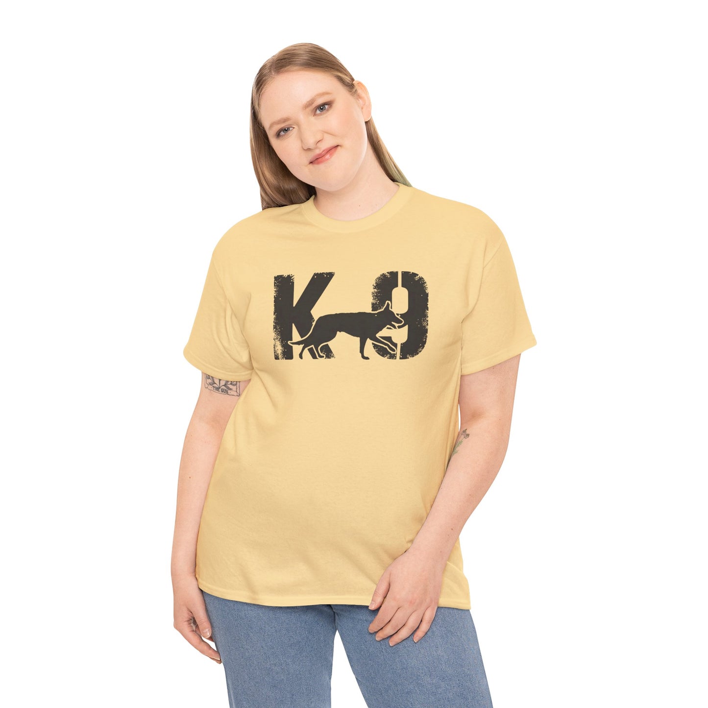 K-9 Dog Lover's Unisex Heavy Cotton Tee | T-Shirt for K-9 Handler | Dog Between K and 9 Design