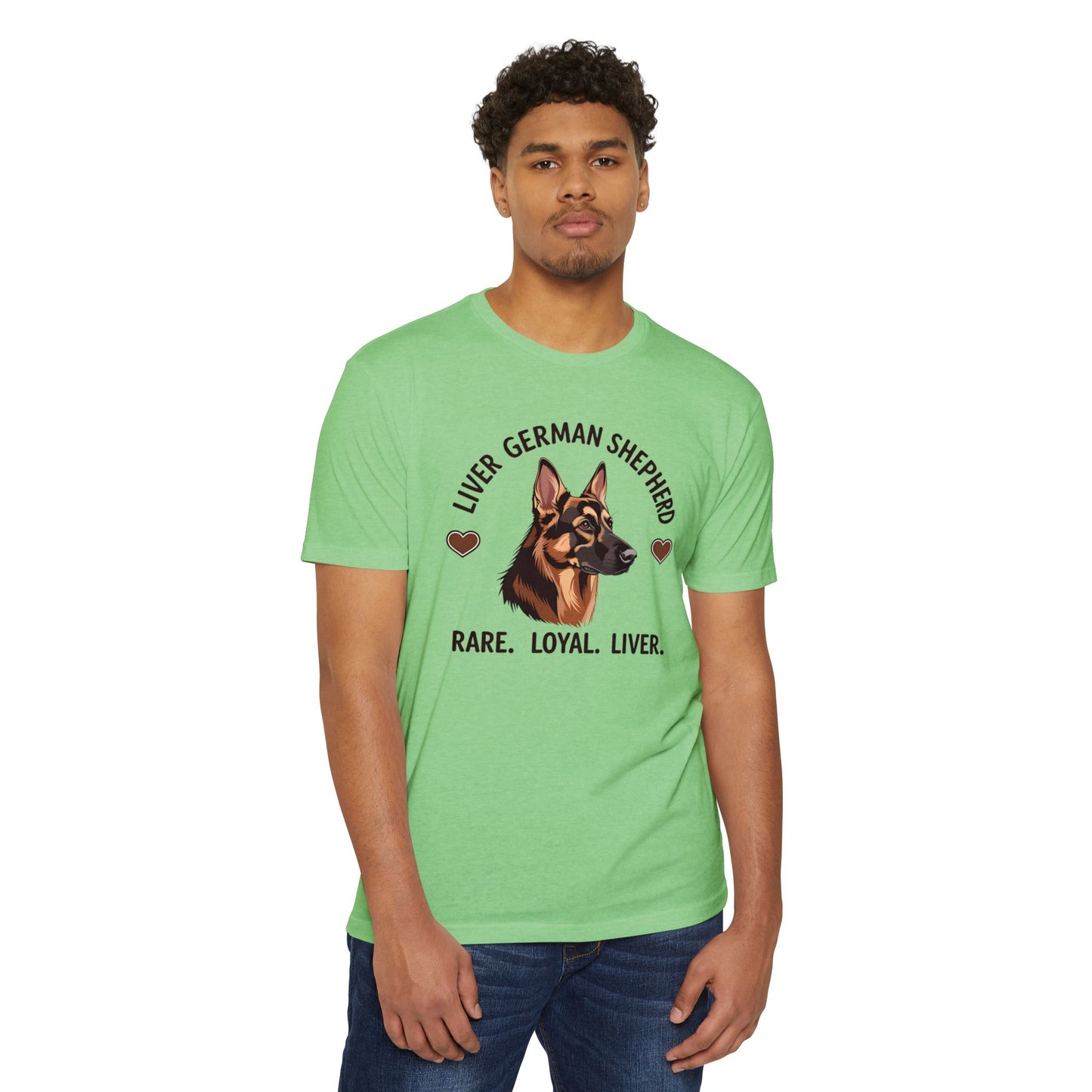 Liver German Shepherd T-Shirt - Rare Loyal Liver, Dog Lover Gift, Unisex Pet Tee, Animal Lover Apparel, Perfect for Birthdays and Dog Shows