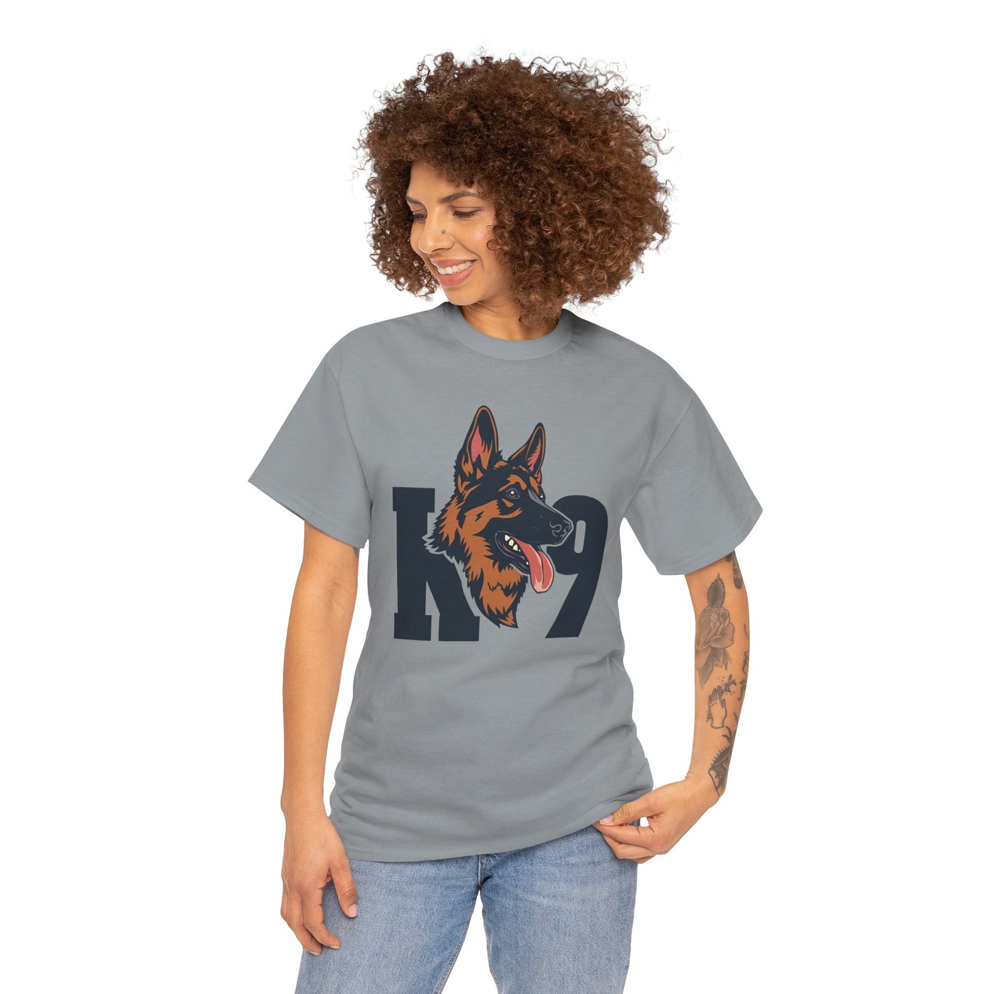 German Shepherd K9 Lover Unisex Heavy Cotton Tee | Dog Owner Gift, Dog Lover Apparel