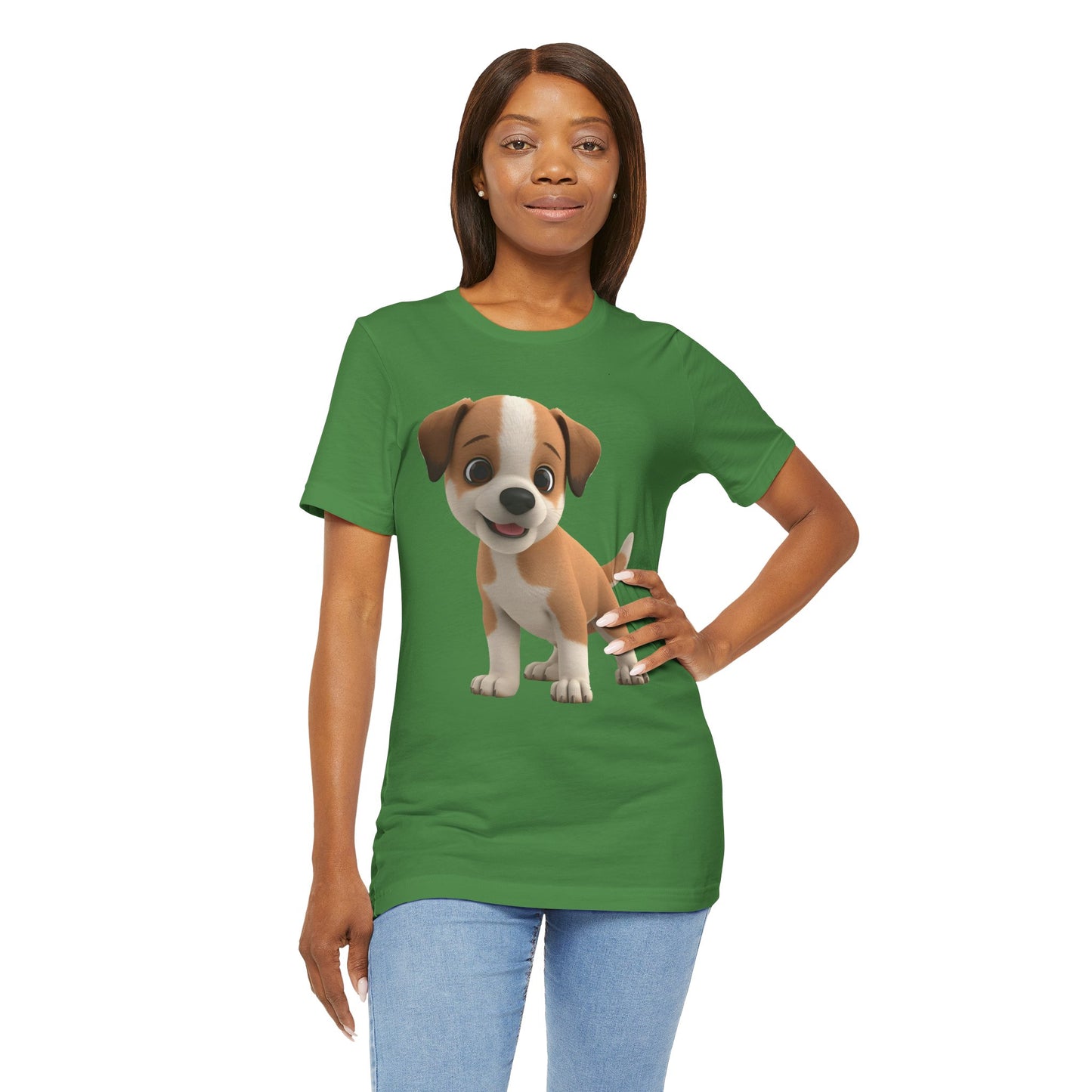 Cute Dog 3D Graphic Tee, Fun Animal Shirt, Dog Lover Gift, Playful Fashion Statement