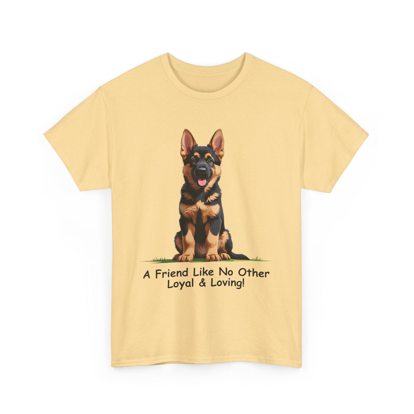 Adorable German Shepherd Puppy Lover Tee: A Friend Like No Other, Dog Owner Gift, Dog Mom Shirt, Gifts for Animal Lovers, Unisex Cotton T-shirt
