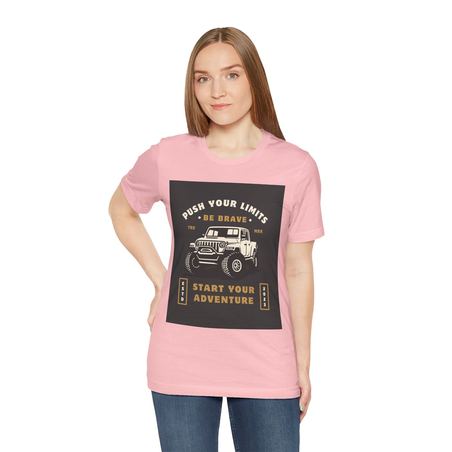 Push Your Limits Adventure-Inspiring Unisex Jersey Tee, Outdoor Shirt, Motivational T-Shirt, Gift for Adventurers, Hiking Apparel, Travel Tee
