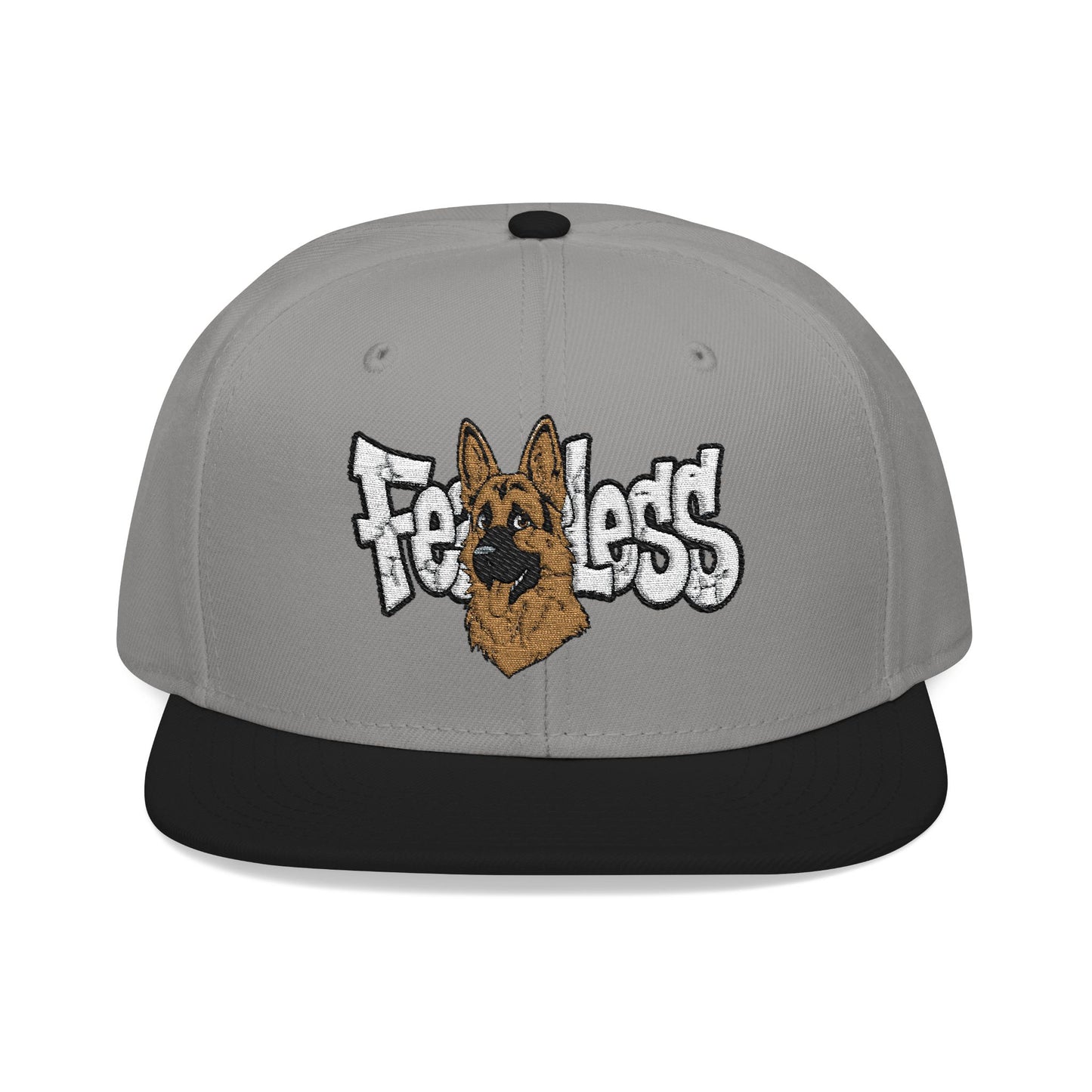 German Shepherd Embroidered Snapback Hat - Fearless