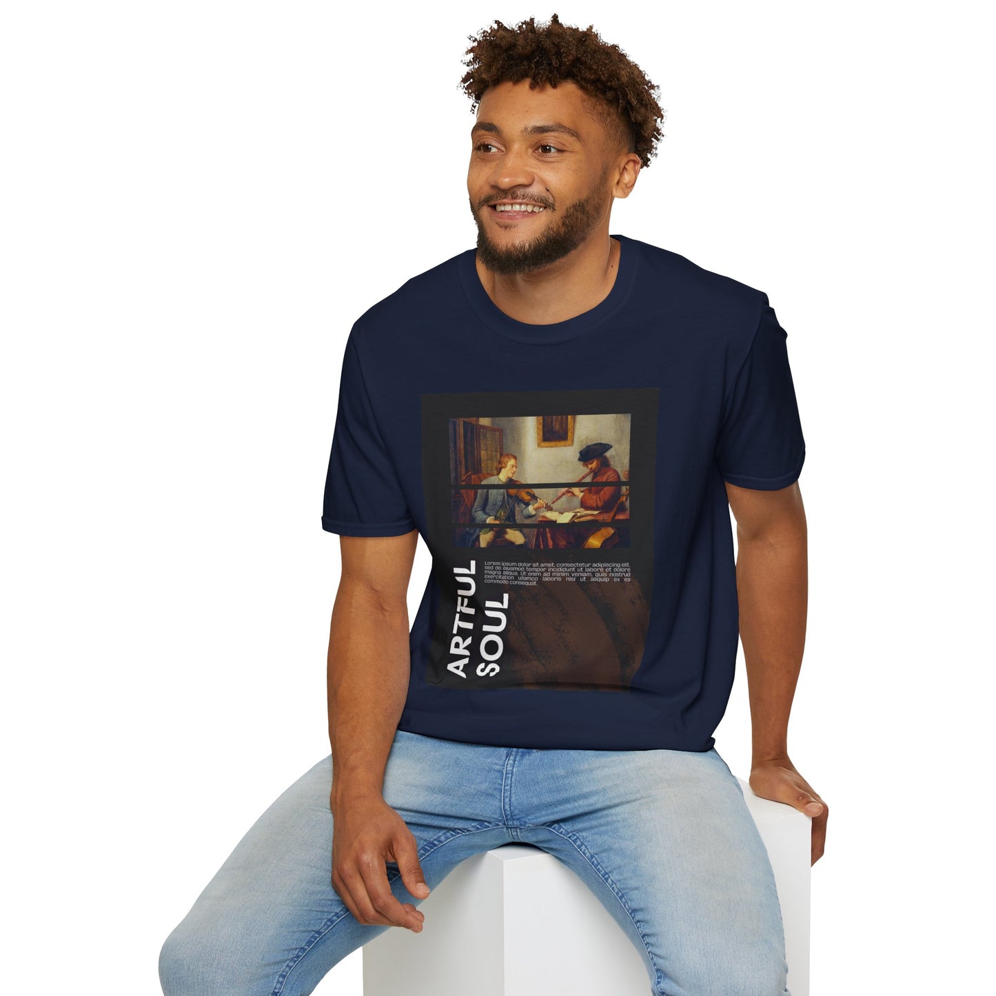 Artful Soul Unisex Softstyle T-Shirt, Artistic Tee, Gift for Art Lovers, Casual Wear, Creative Fashion, Art Enthusiast Shirt