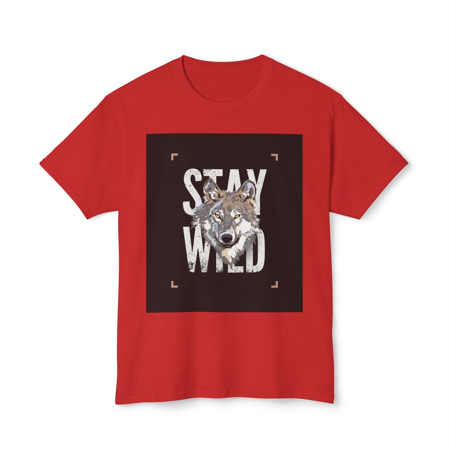 Wild Spirit Cotton T-shirt - Stay Wild Wolf T-Shirt, Nature Lover Gift, Eco-Friendly Fashion, Animal Enthusiast Tee, Adventure Wear