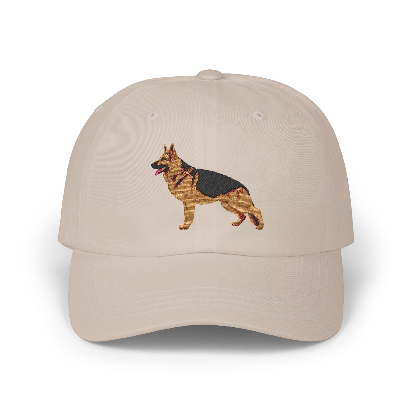 Embroidered Dog Dad Cap - German Shepherd Standing in a Show Stance