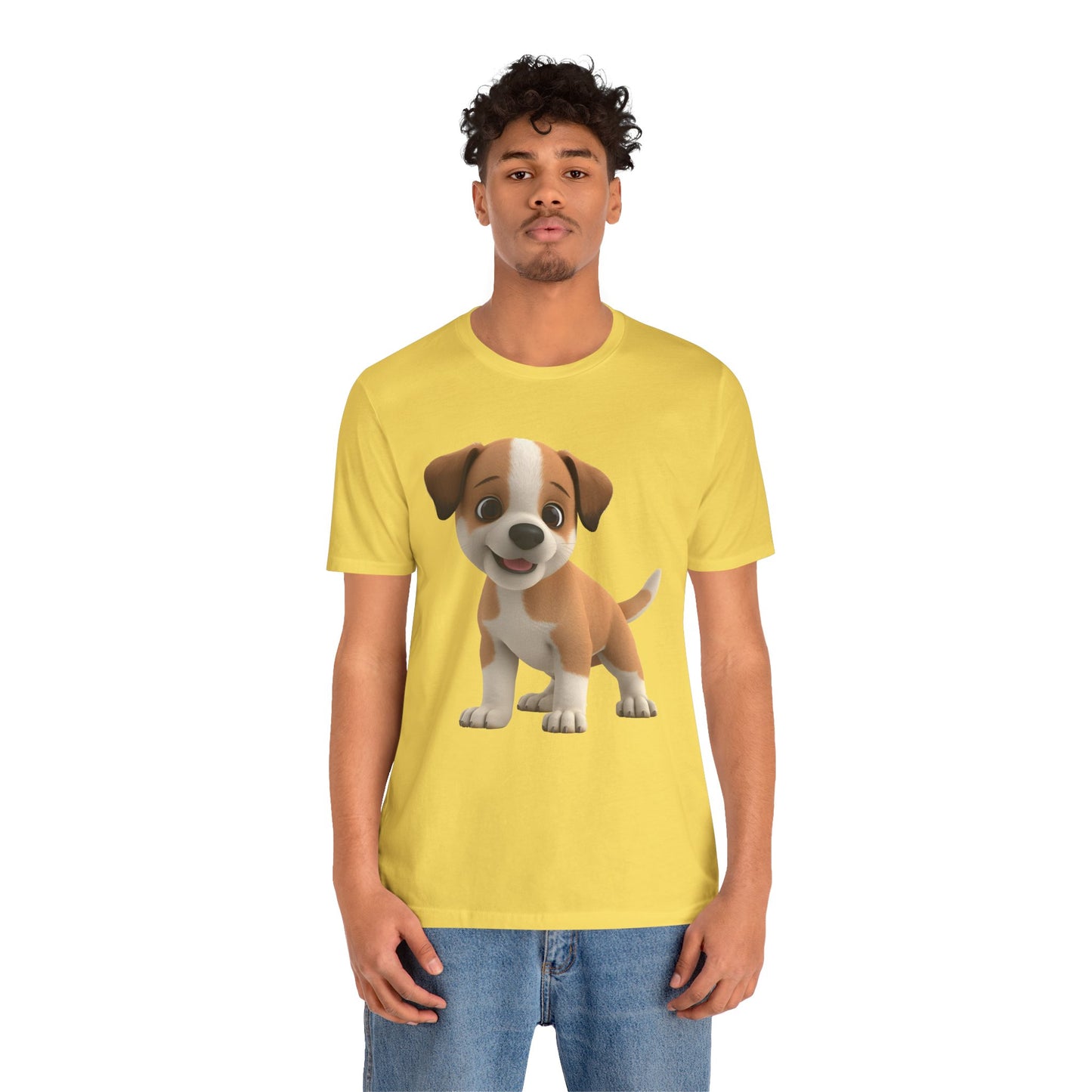 Cute Dog 3D Graphic Tee, Fun Animal Shirt, Dog Lover Gift, Playful Fashion Statement
