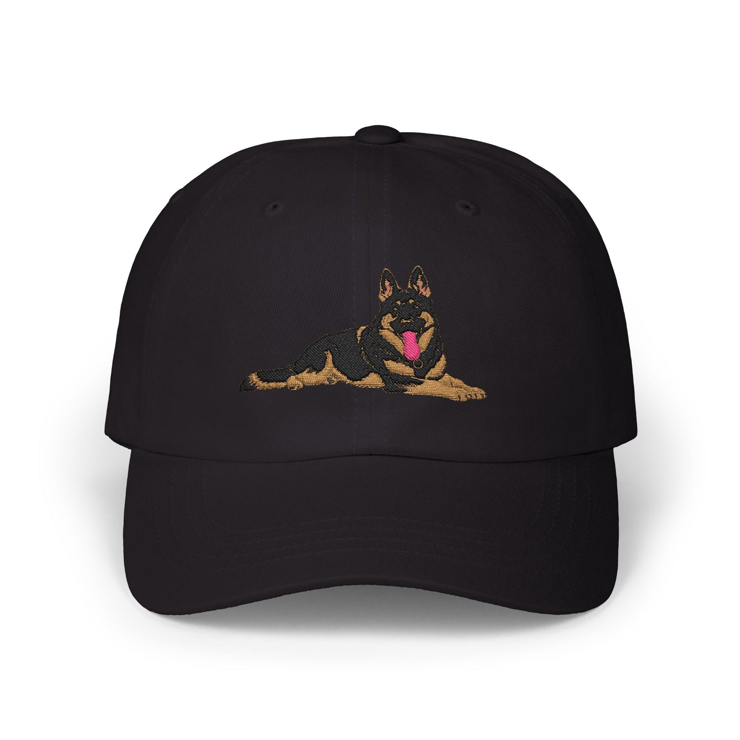 Classic Dad Cap Featuring a Giant Old Fashioned Working Line German Shepherd Embroidered Design