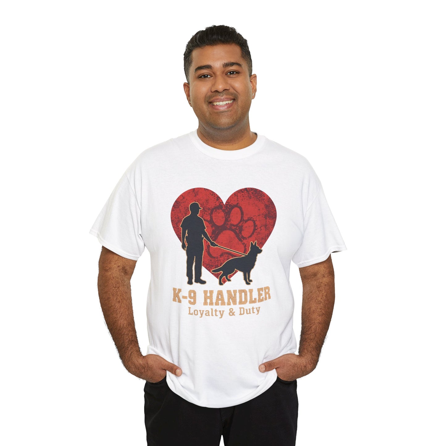 K-9 Handler Heart Tee - Loyalty & Duty, Dog Lover Gift, Pet Owner Apparel