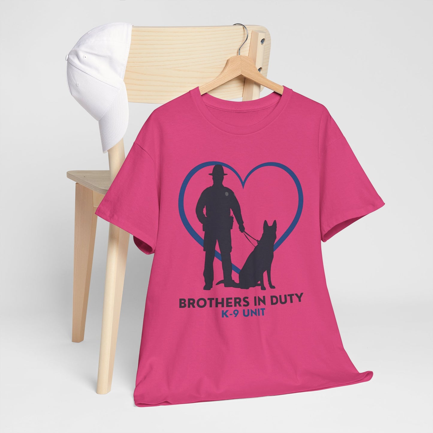 Heartfelt K-9 Unit Tee - Brothers In Duty | Police Officer Gift, Dog Lover Shirt, Law Enforcement Apparel