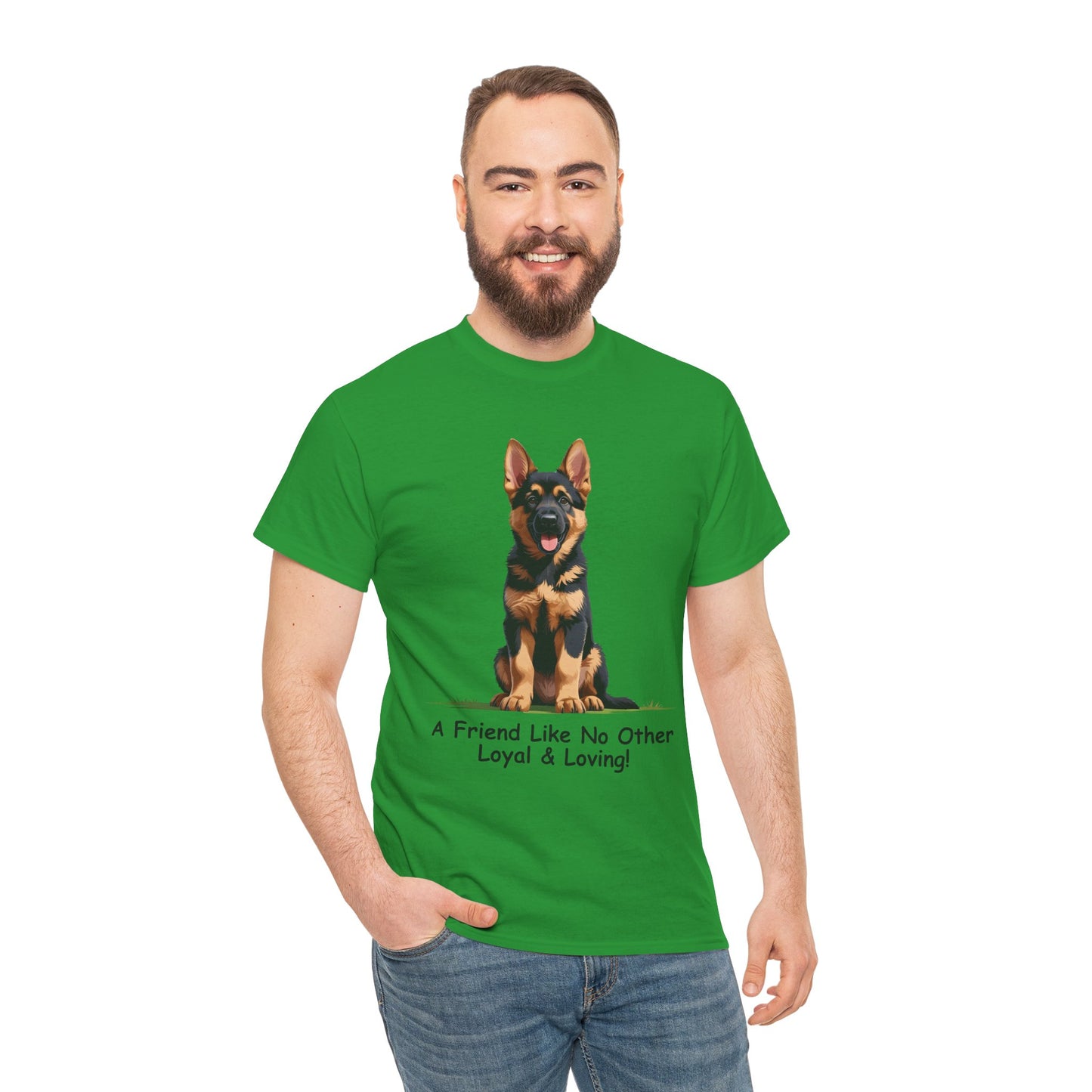 Adorable German Shepherd Puppy Lover Tee: A Friend Like No Other, Dog Owner Gift, Dog Mom Shirt, Gifts for Animal Lovers, Unisex Cotton T-shirt