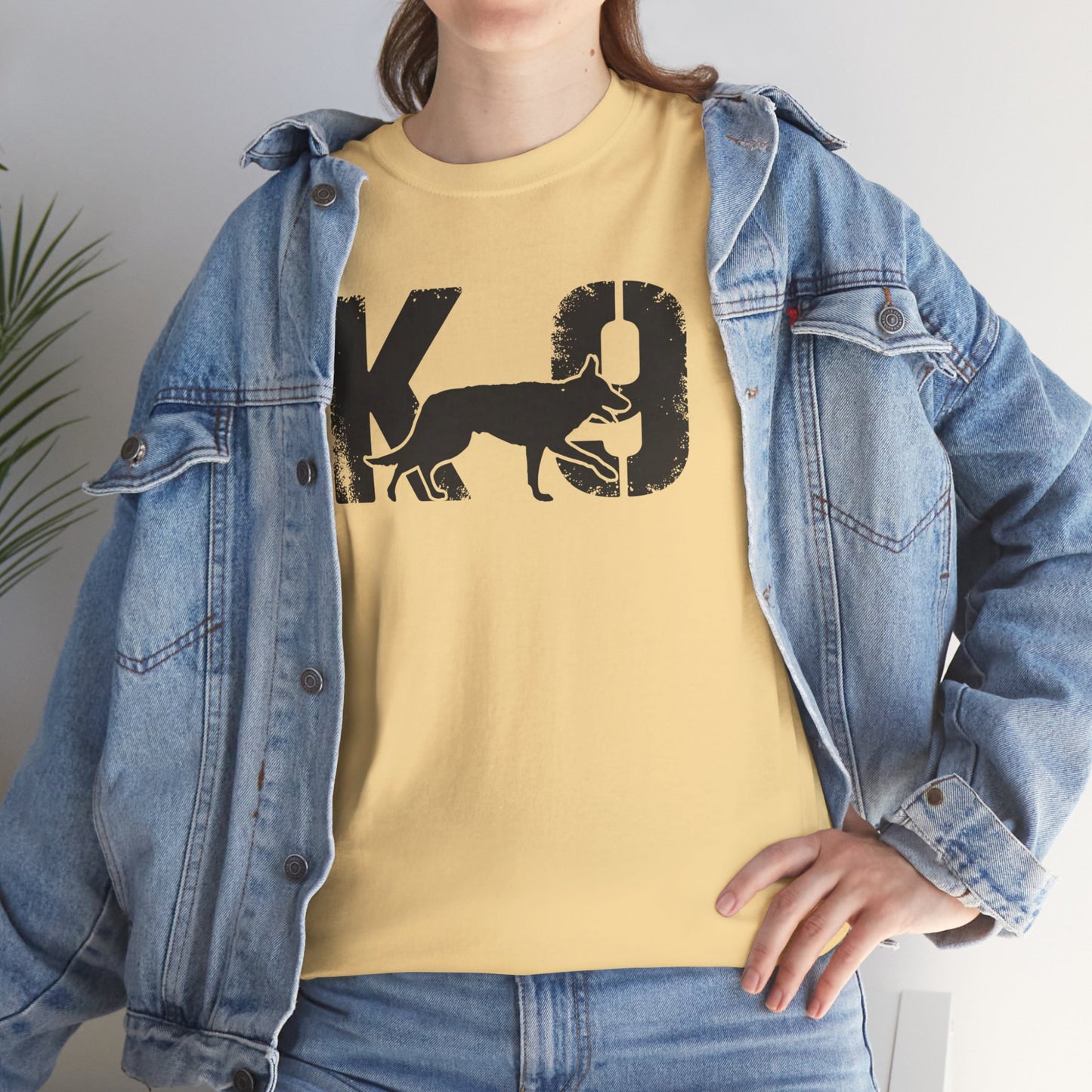 K-9 Dog Lover's Unisex Heavy Cotton Tee | T-Shirt for K-9 Handler | Dog Between K and 9 Design