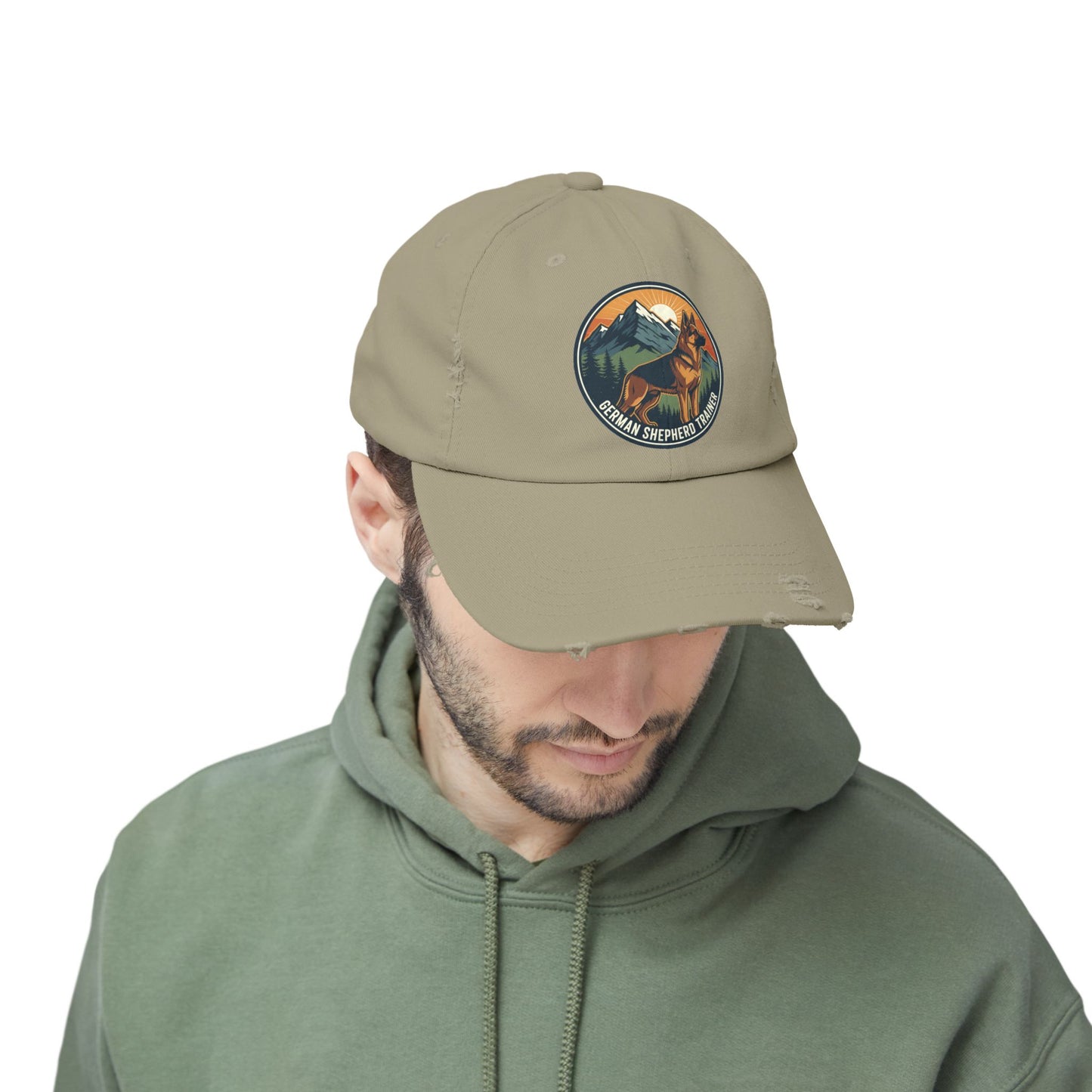 German Shepherd Trainer Cap | Distressed Hat for Dog Lovers | Perfect Gift for Pet Trainers