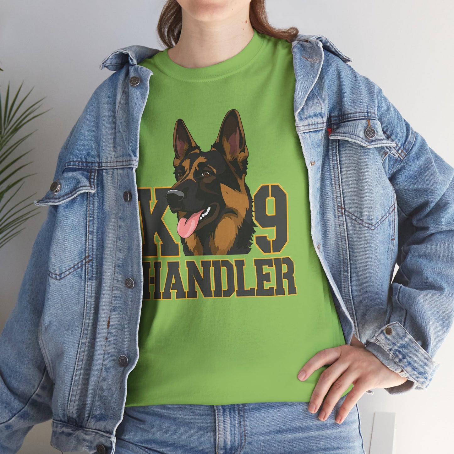 German Shepherd K9 Handler Tee, Perfect for Dog Lovers, Gift for Pet Owners, Unisex Cotton T-Shirt