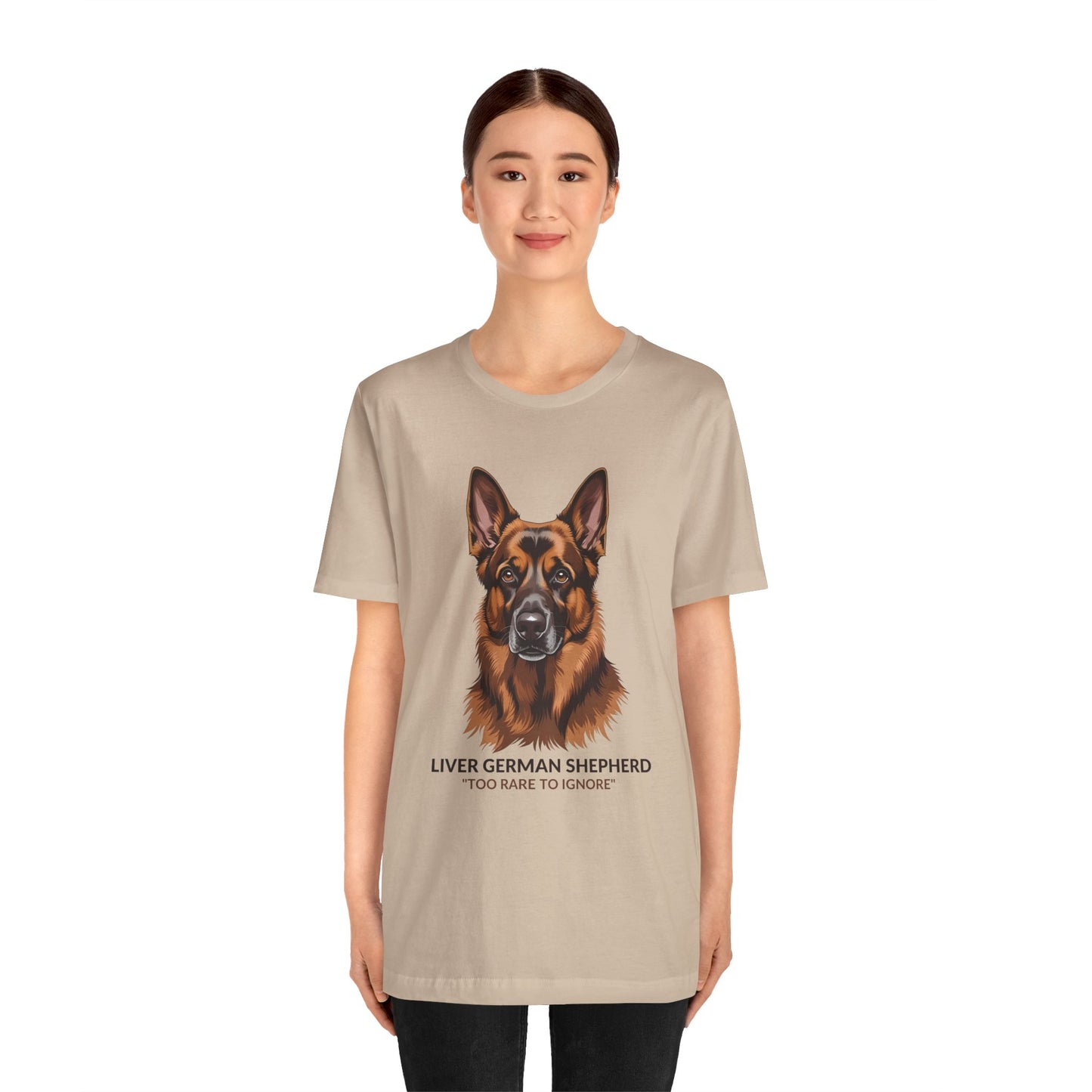 Liver German Shepherd Dog Lover Tee - To Rare To Ignore | Perfect Gift for Pet Owners, Animal Lover Merchandise, Casual Wear, Unique Dog Shirt
