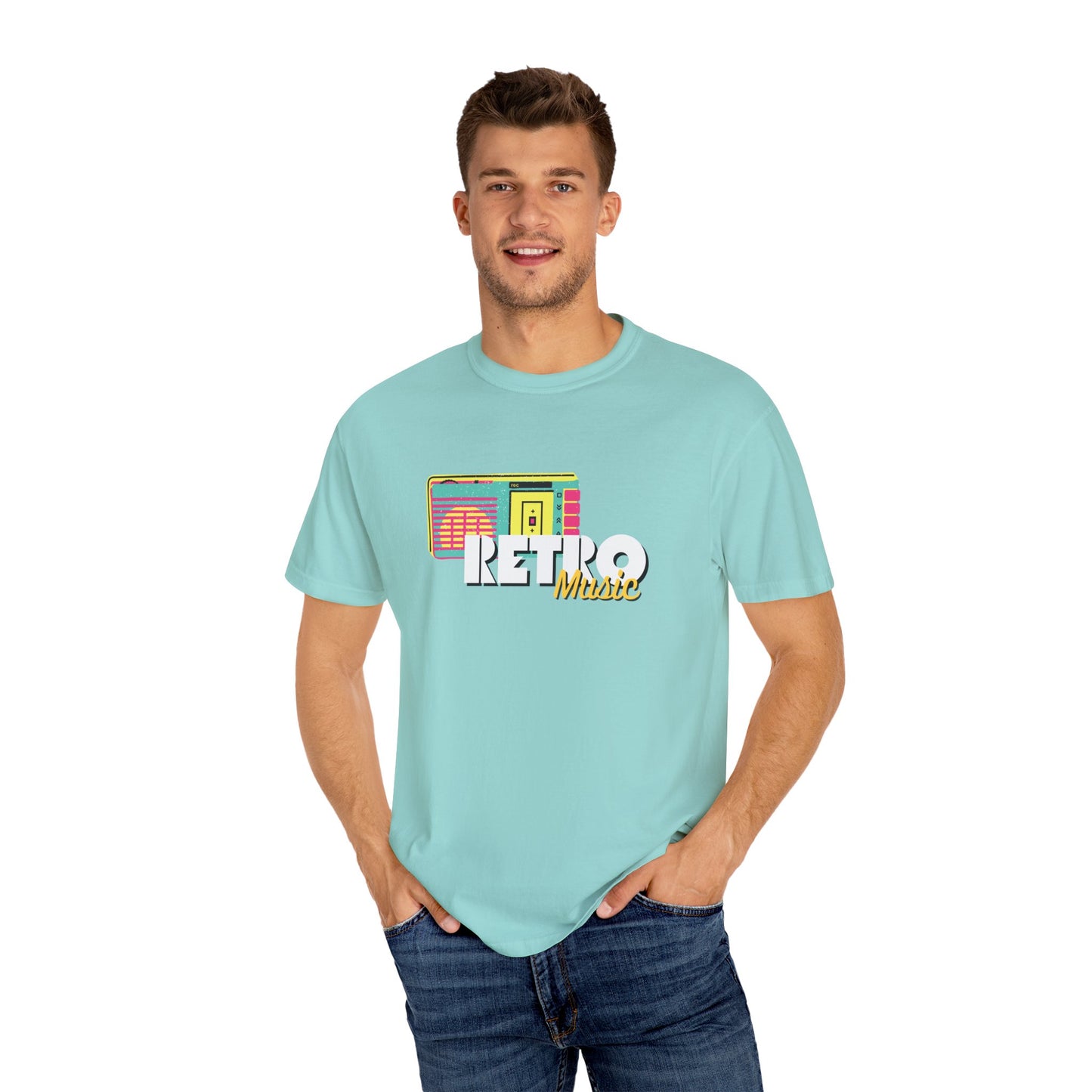 Retro Music T-Shirt, Vintage Style Tee, Unisex Garment-Dyed Shirt, Perfect for Music Lovers, Great for Festivals and Gifts