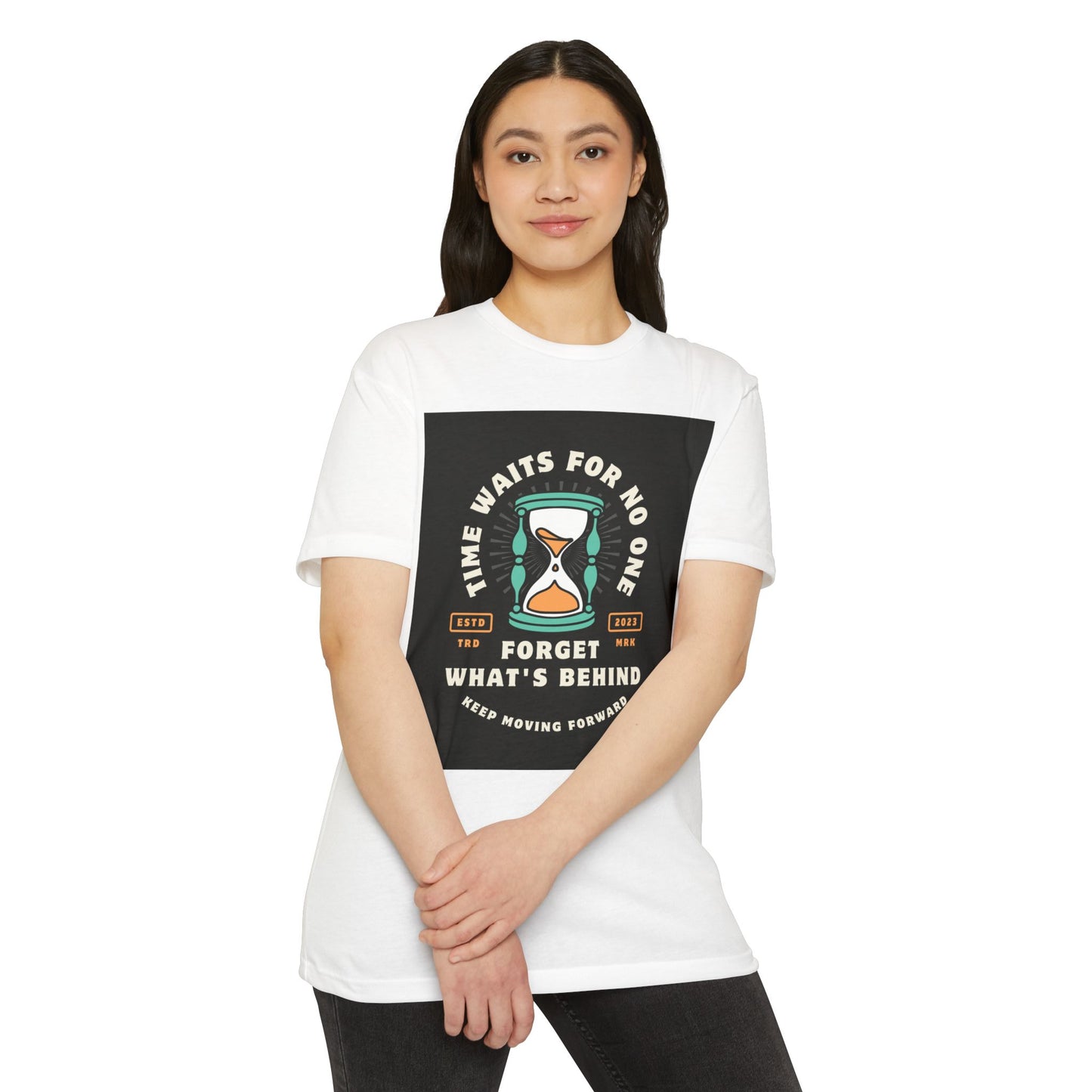 Inspirational Unisex T-Shirt: 'Time Waits for No One' - Motivational Tee, Casual Everyday Wear, Gift for Friends, Positive Message
