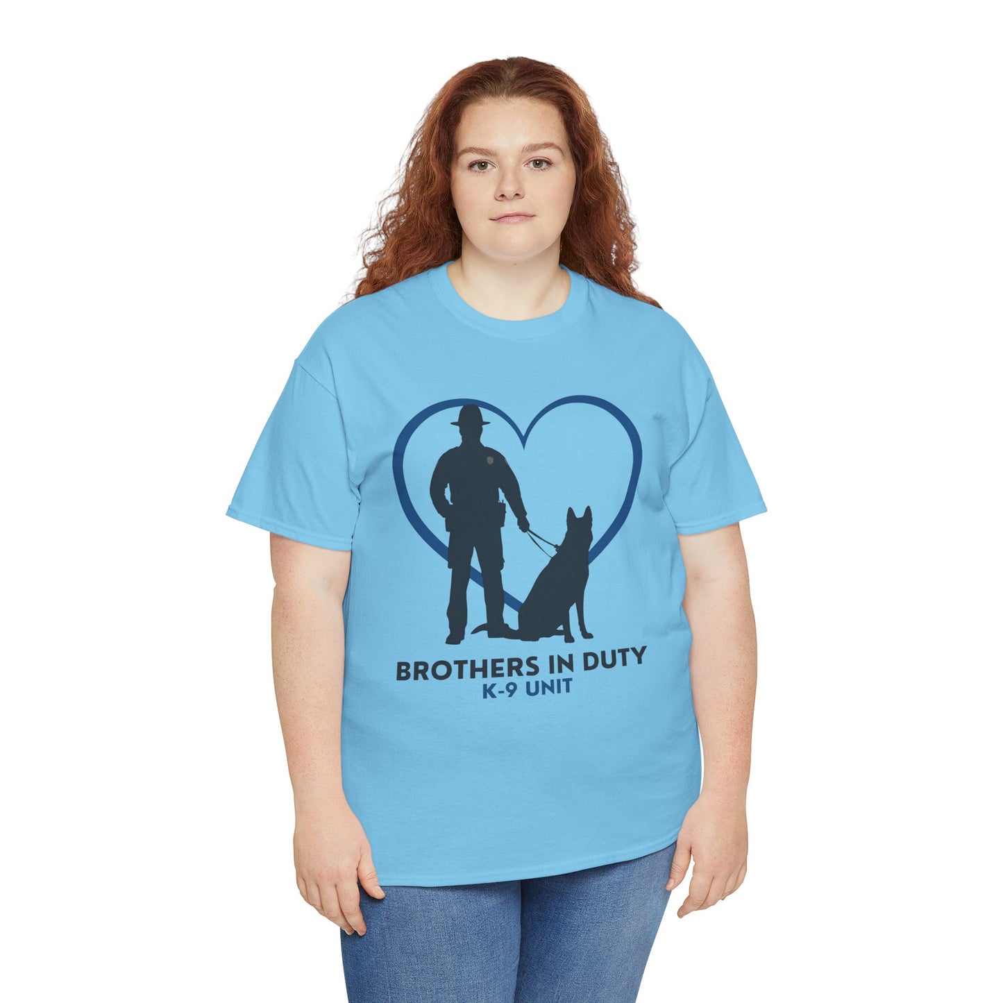 Heartfelt K-9 Unit Tee - Brothers In Duty | Police Officer Gift, Dog Lover Shirt, Law Enforcement Apparel