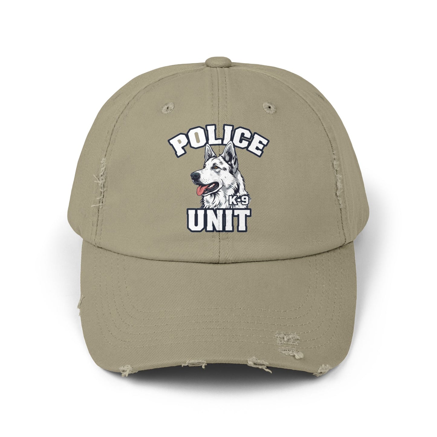 German Shepherd K-9 Police Unit Distressed Cap | Unisex Vintage Hat for Dog Lovers & Police Supporters
