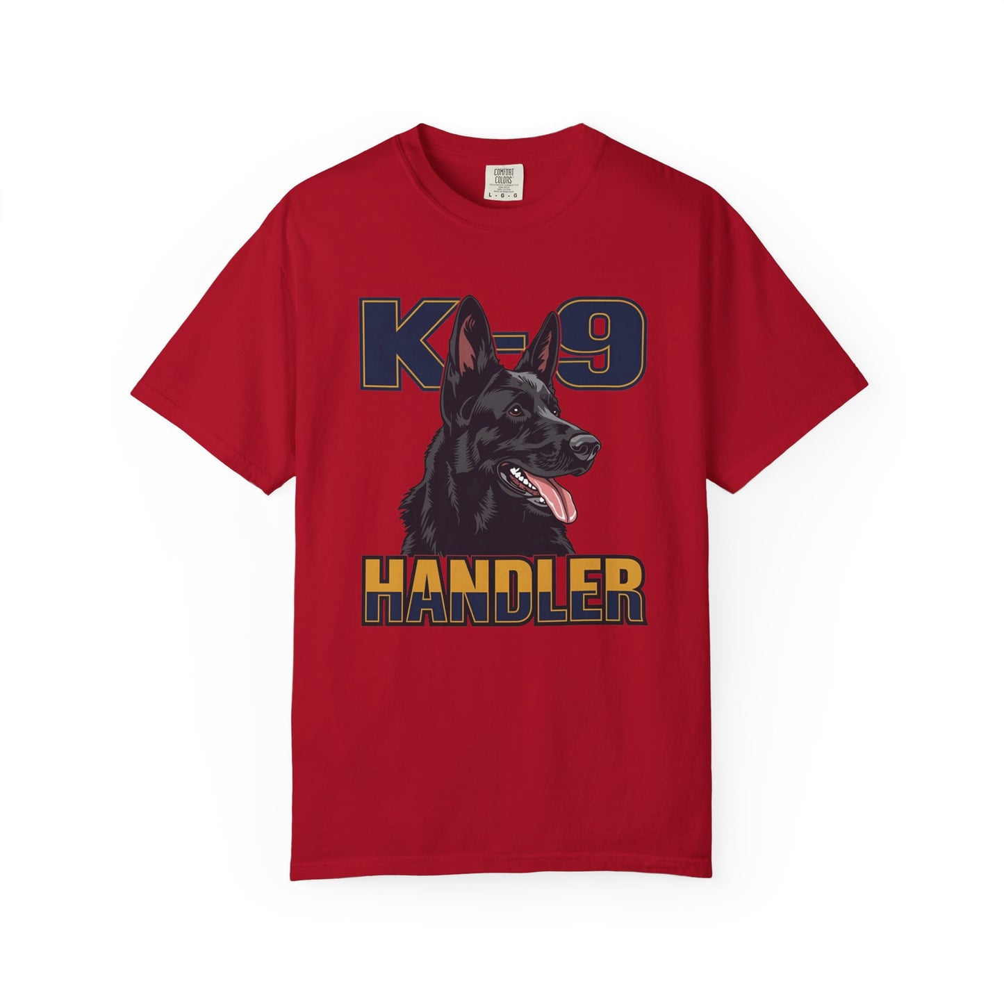 Black German Shepherd K-9 Handler T-Shirt, Garment-Dyed Unisex Tee for Dog Lovers