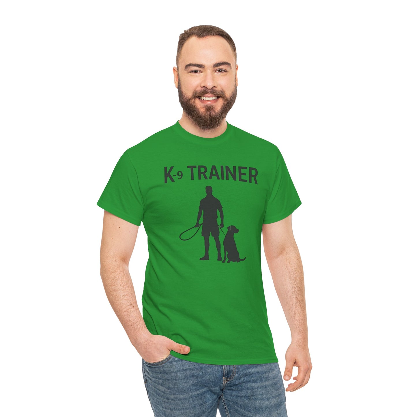 K-9 Trainer  Heavy Cotton T-Shirt, Dog Owner Gift, Police Dog Shirt, Animal Enthusiast Apparel, Casual Style Tee
