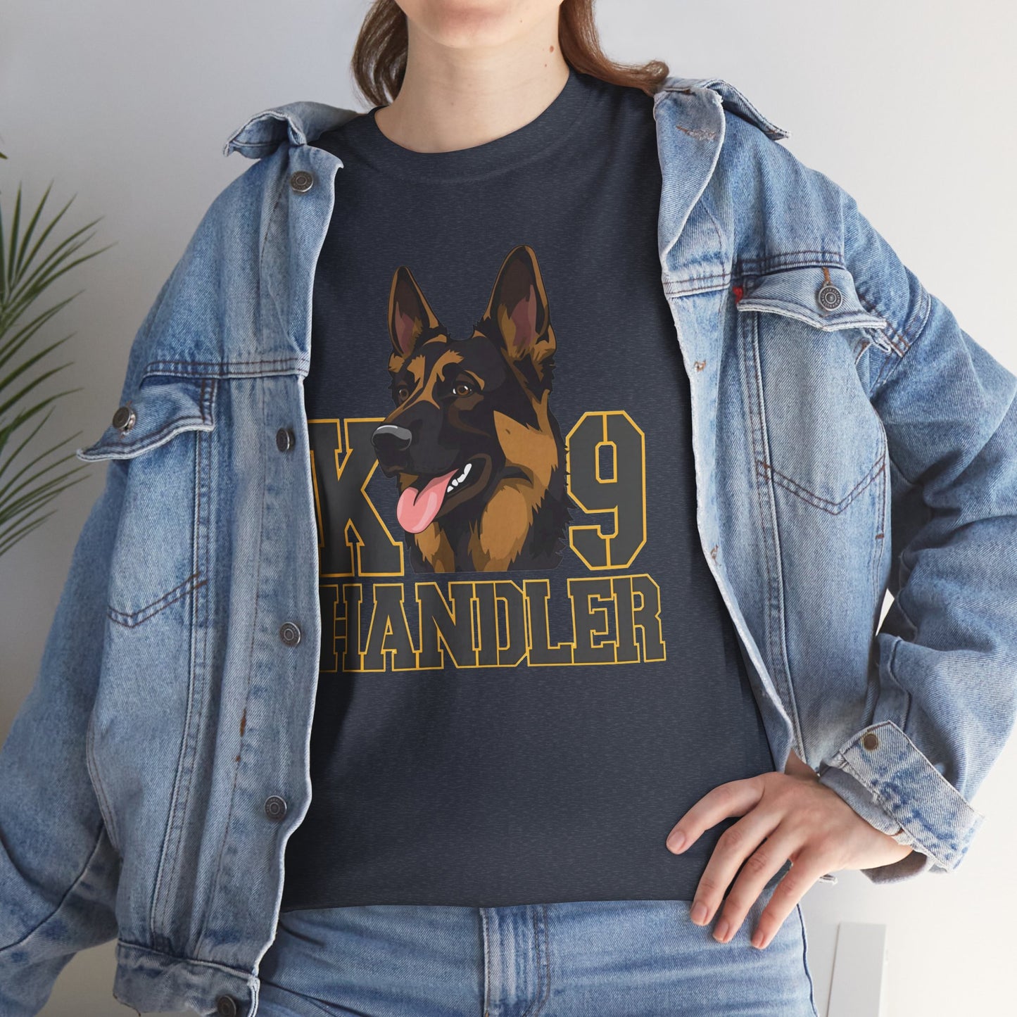 German Shepherd K9 Handler Tee, Perfect for Dog Lovers, Gift for Pet Owners, Unisex Cotton T-Shirt