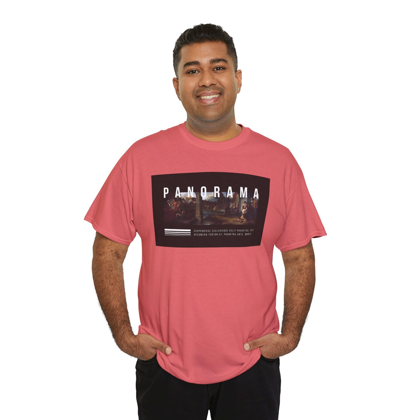 Panorama Unisex Heavy Cotton Tee | Comfortable Everyday Wear, Graphic Tee, Casual Style, Gift for Him/Her, Summer Vibes