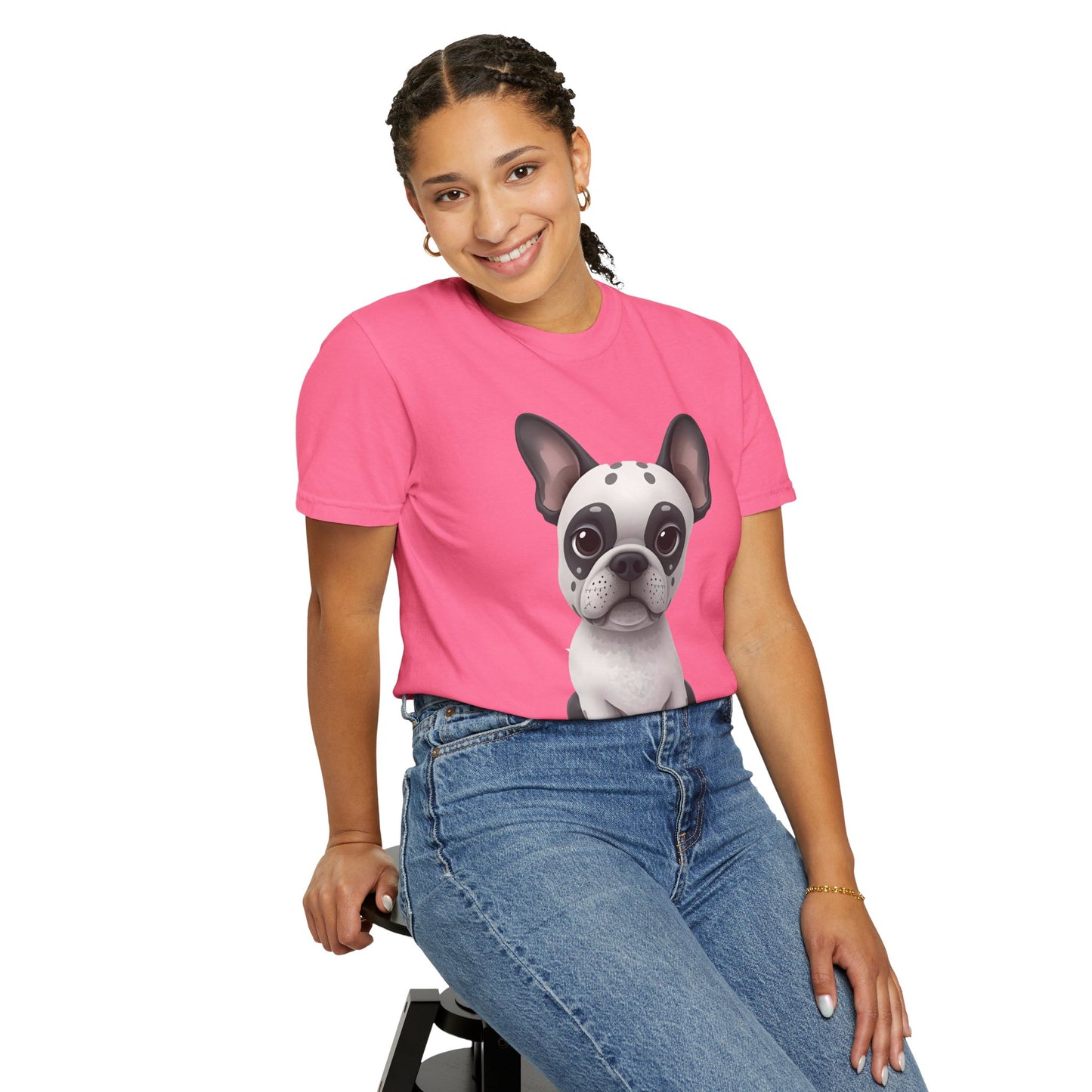 Cute 3D Design French Bulldog Unisex T-shirt, Animal Lover Gift