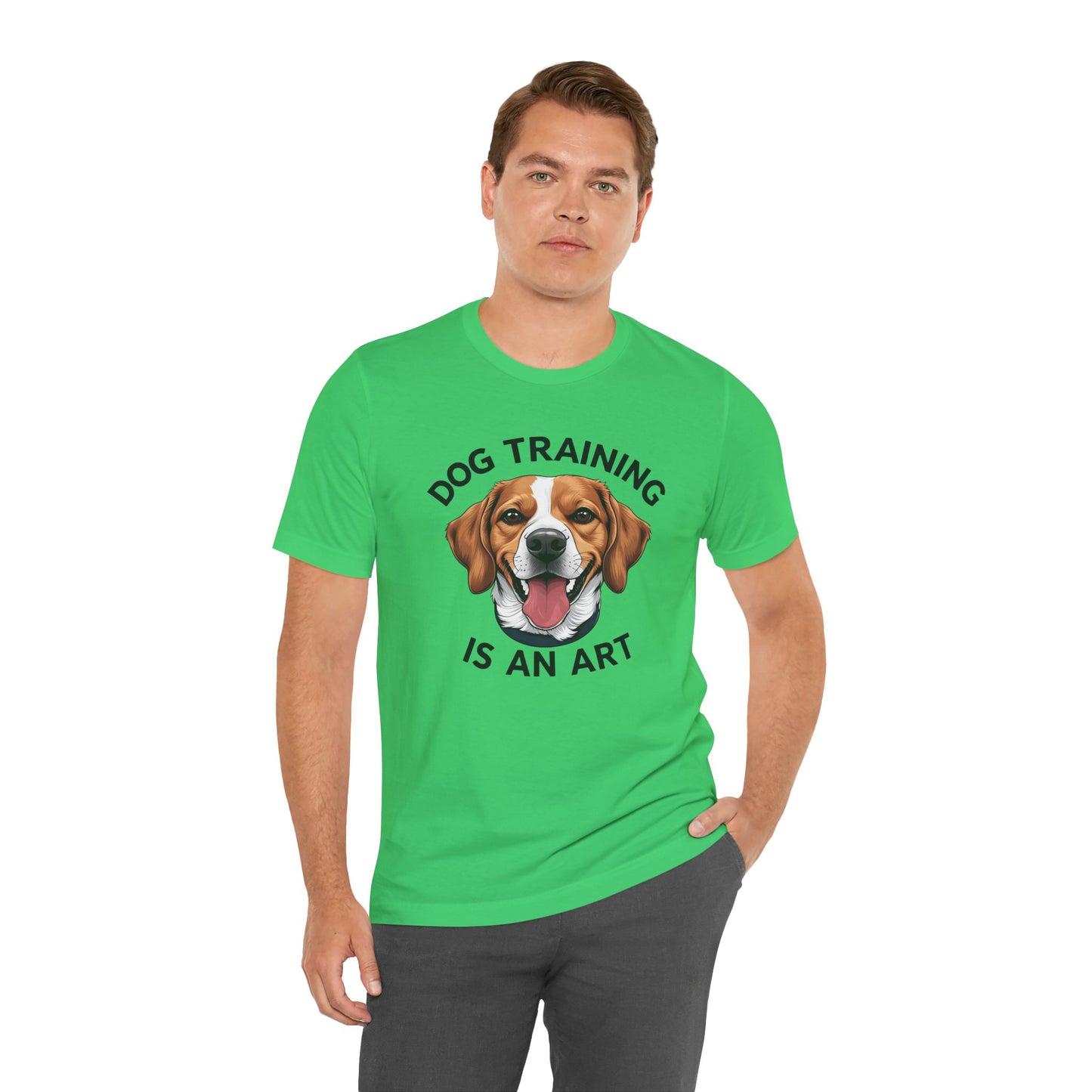 Dog Training is An Art Tee - Unisex Jersey Short Sleeve, Gift for Dog Lovers, Training T-Shirt, Dog Owner Apparel, Cute Canine Shirt