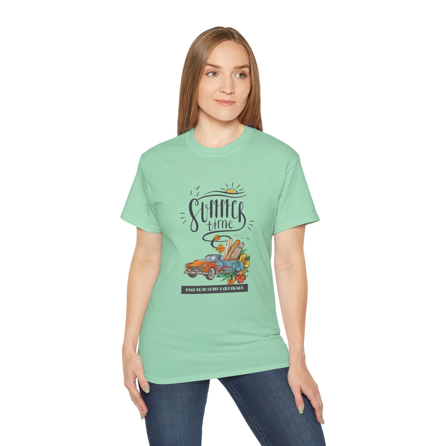 Summer Times Vintage Graphic Tee, Casual Summer Shirt, Beach Day Outfit, Gift for Travel Lovers, Unisex Cotton T-Shirt