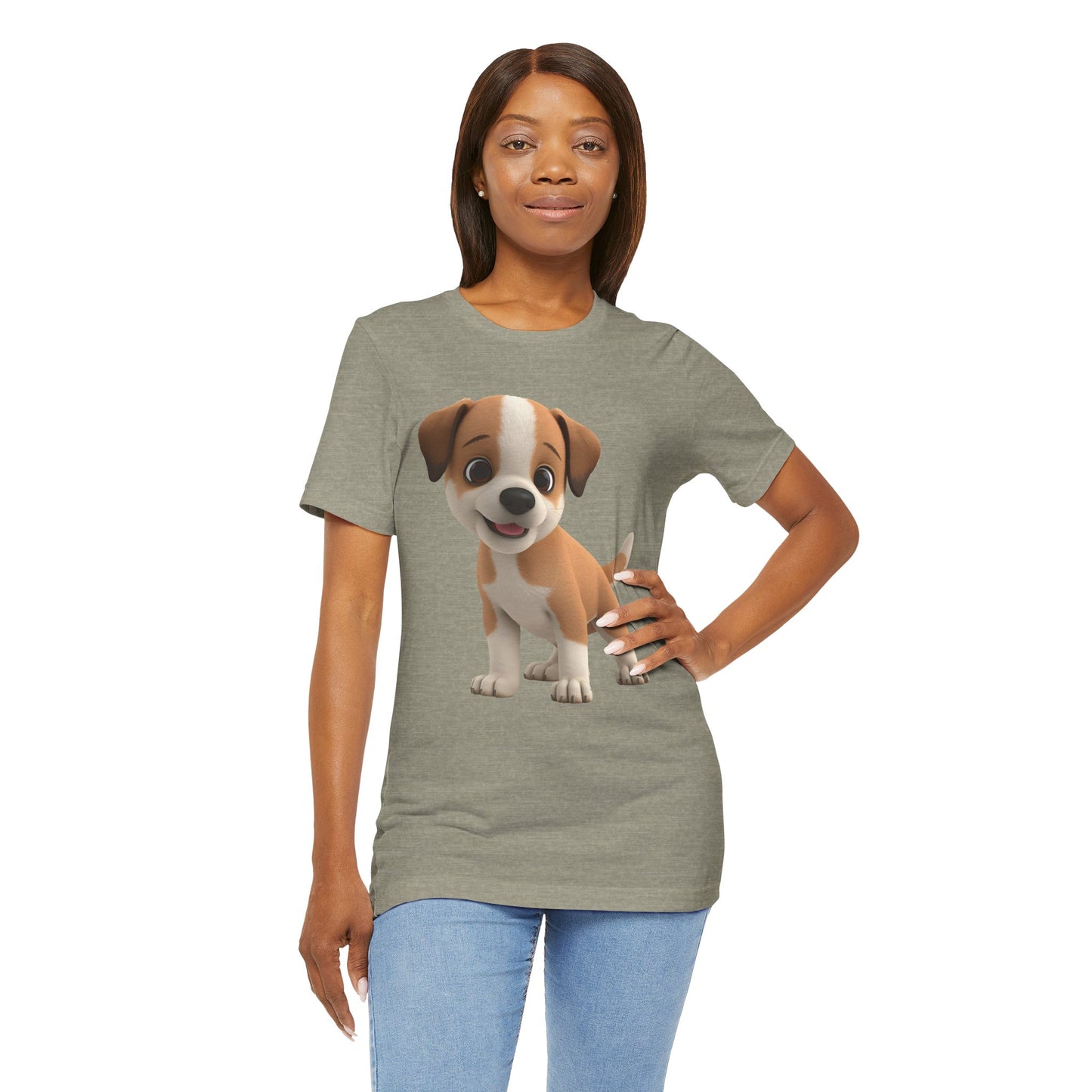 Cute Dog 3D Graphic Tee, Fun Animal Shirt, Dog Lover Gift, Playful Fashion Statement