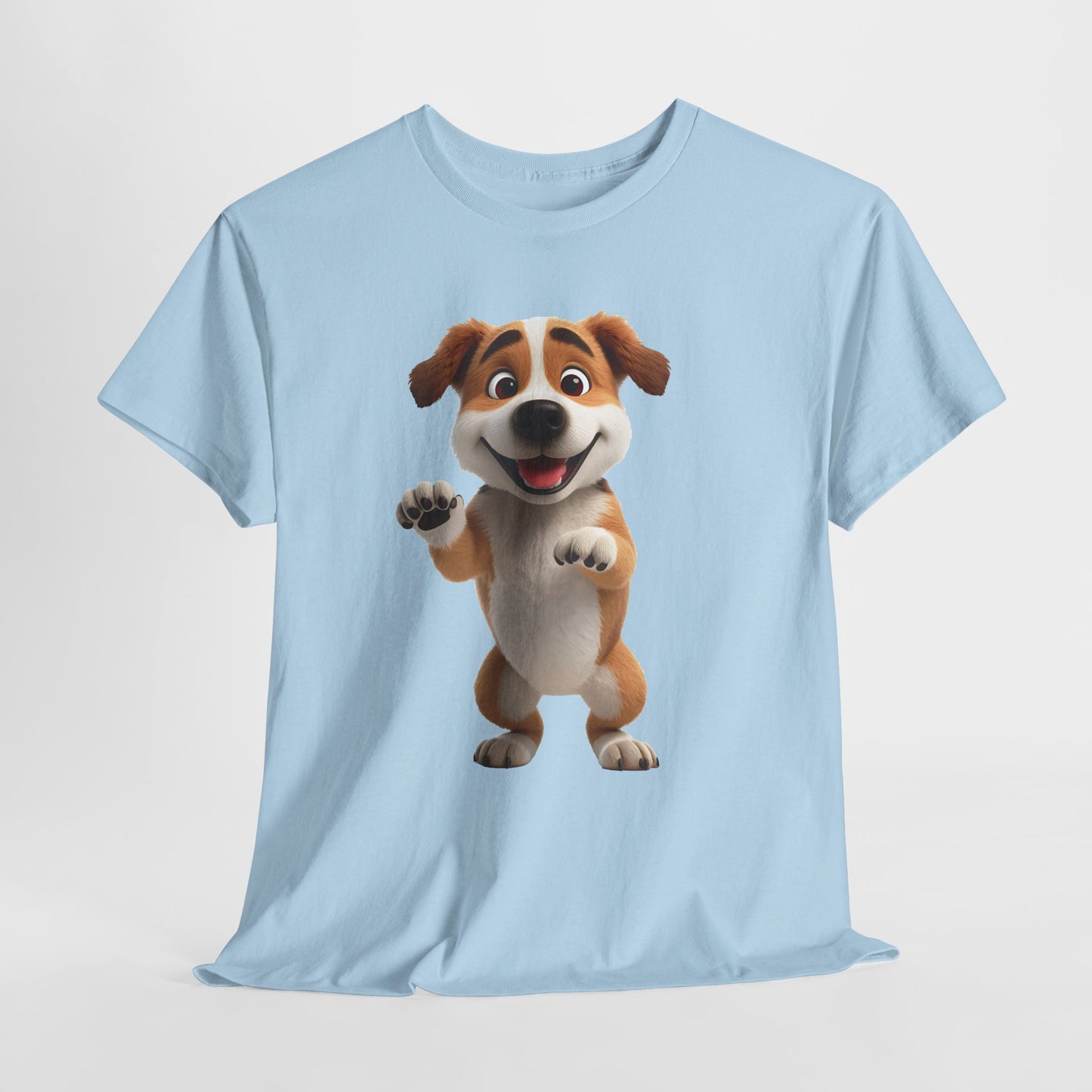 Cute Dog 3D Graphic Tee, Unisex Heavy Cotton T-Shirt, Dog Lover Gift, Fun Casual Wear