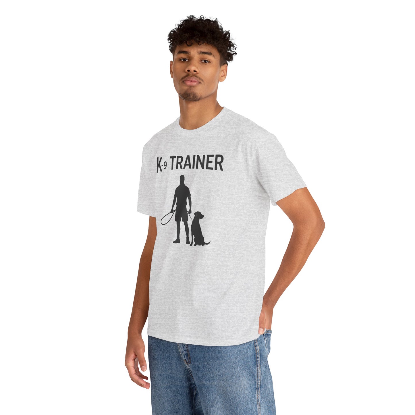 K-9 Trainer  Heavy Cotton T-Shirt, Dog Owner Gift, Police Dog Shirt, Animal Enthusiast Apparel, Casual Style Tee