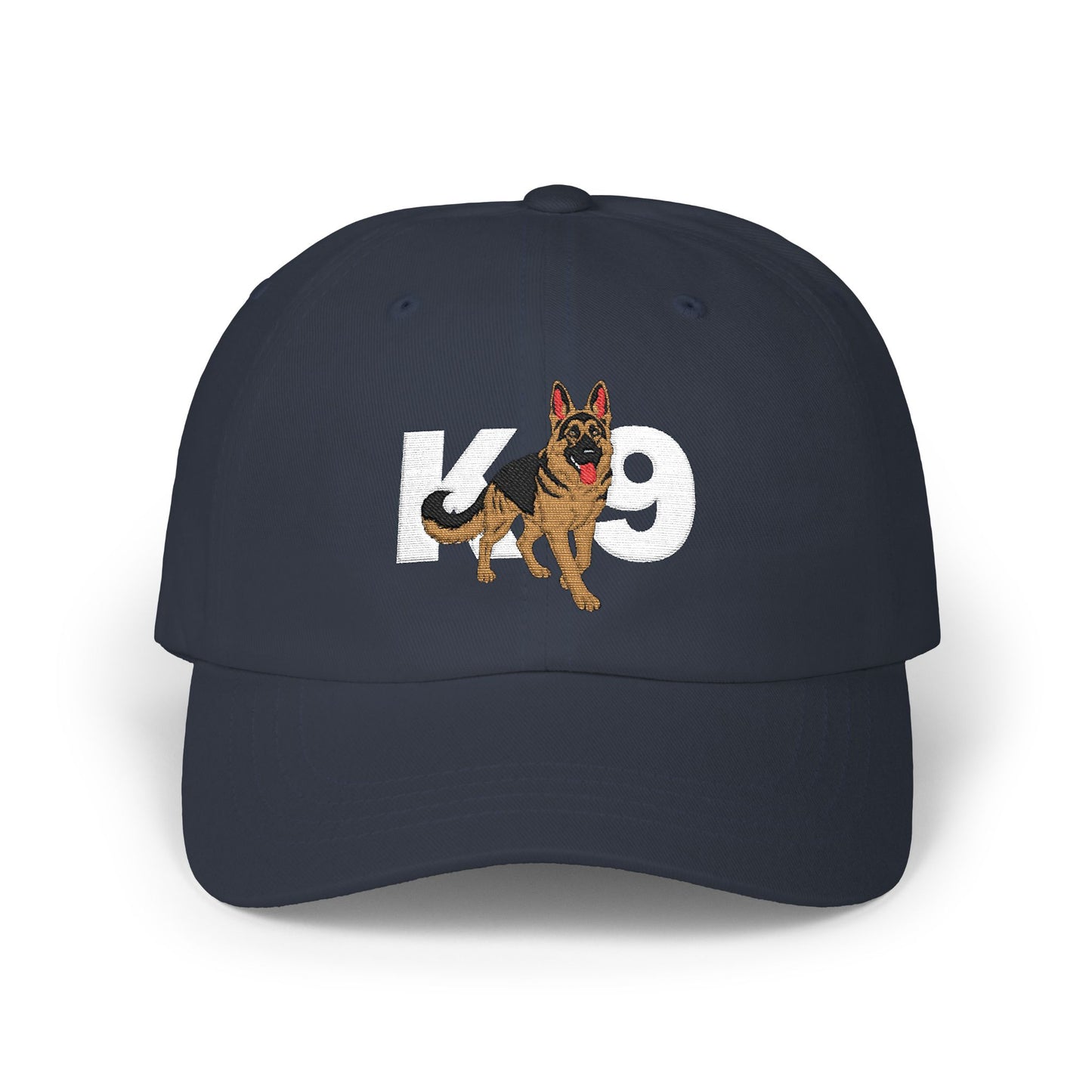 Classic Embroidered K9 Dad Cap Featuring German Shepherd | Dog Lover's Hat, Pet Owner Gift, Adjustable Baseball Cap