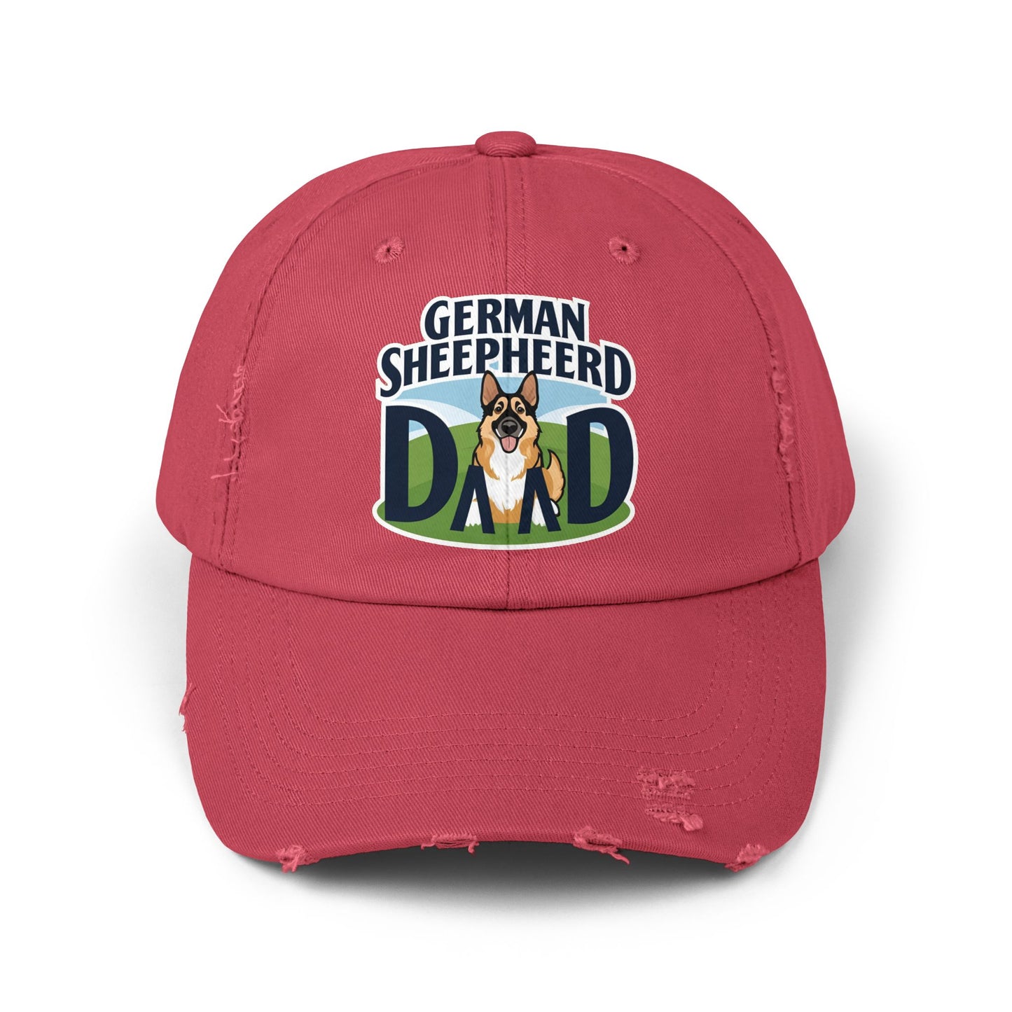 German Shepherd Dad Distressed Cap | Unisex Pet Lover Hat