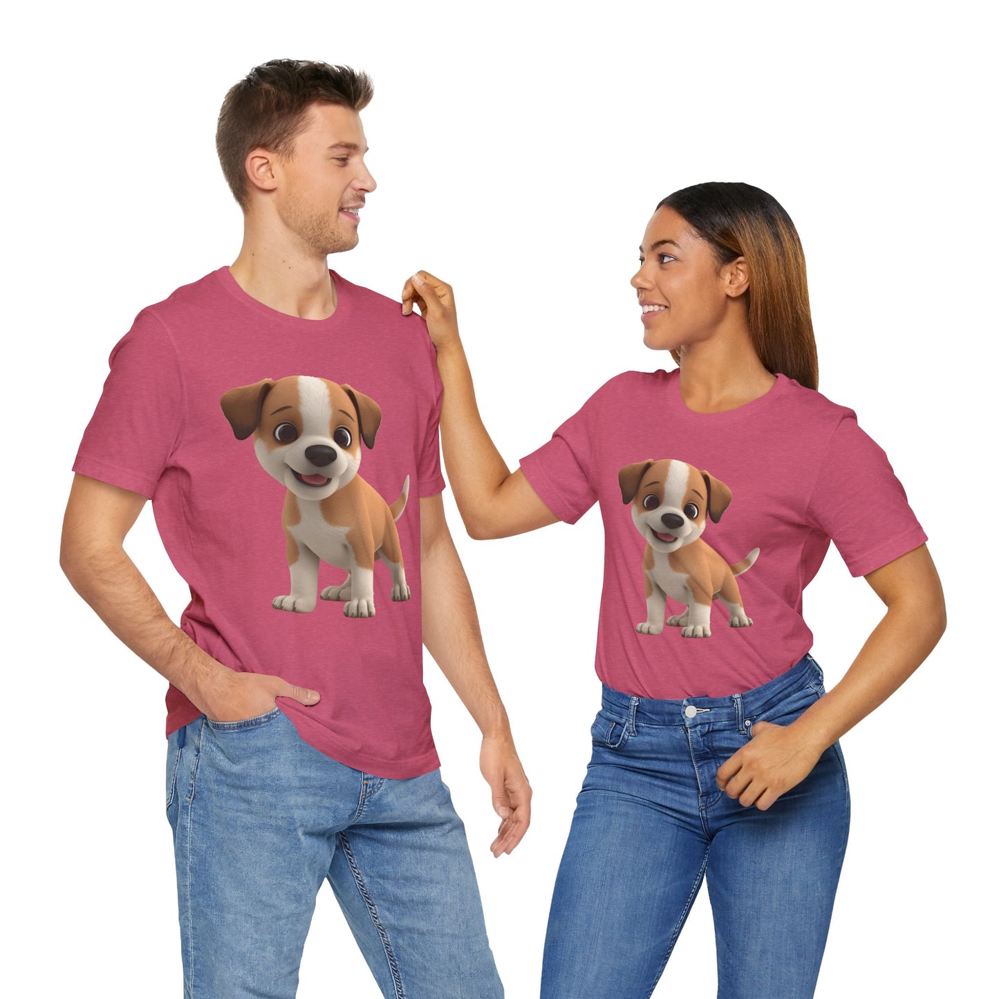 Cute Dog 3D Graphic Tee, Fun Animal Shirt, Dog Lover Gift, Playful Fashion Statement