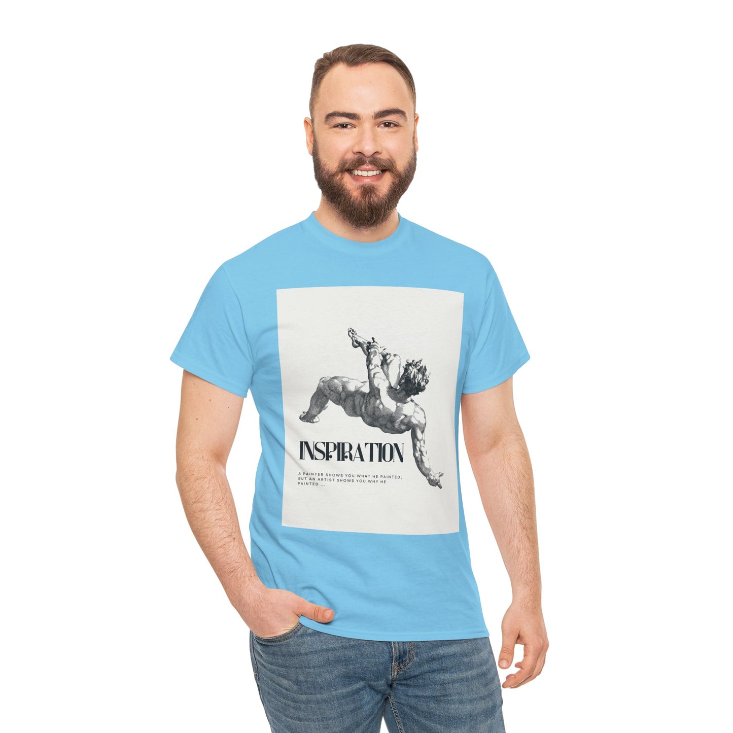 Inspiration Unisex Heavy Cotton Tee, Motivational Shirt, Gift for Artists, Casual Wear, Quote T-Shirt, Birthday Gift